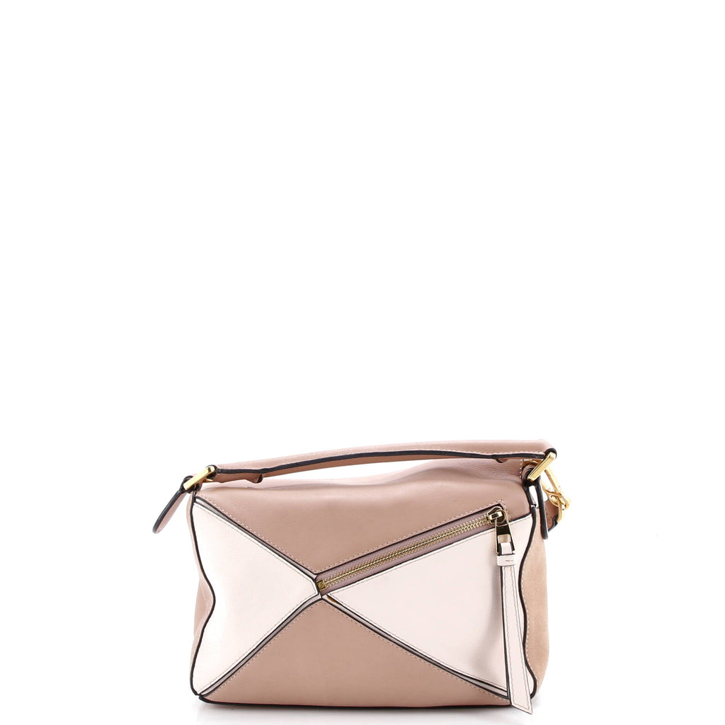 Puzzle Bag Leather and Suede Small