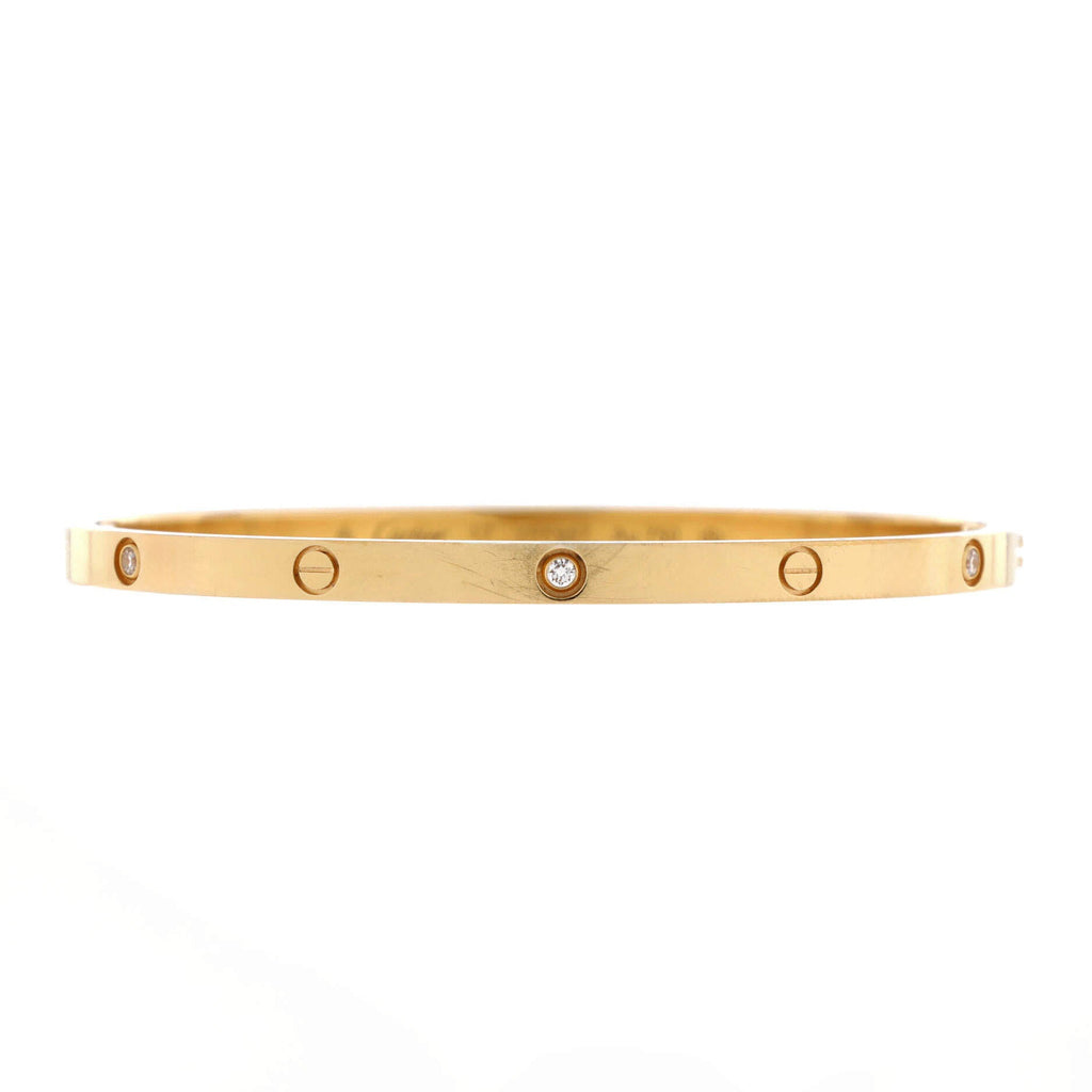 Love 6 Diamond Bracelet 18K Yellow Gold and Diamonds Small