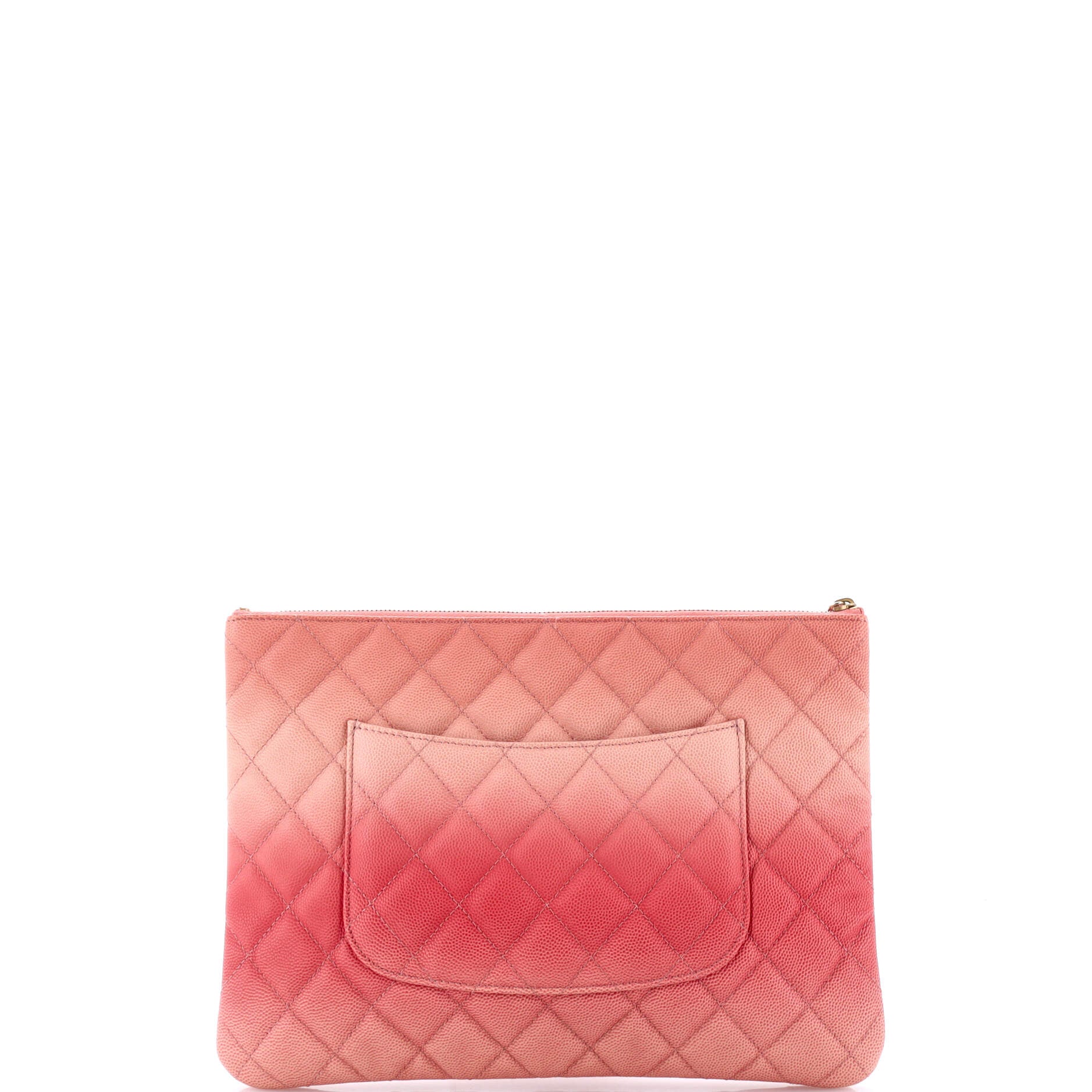 O Case Clutch Quilted Ombre Caviar Medium