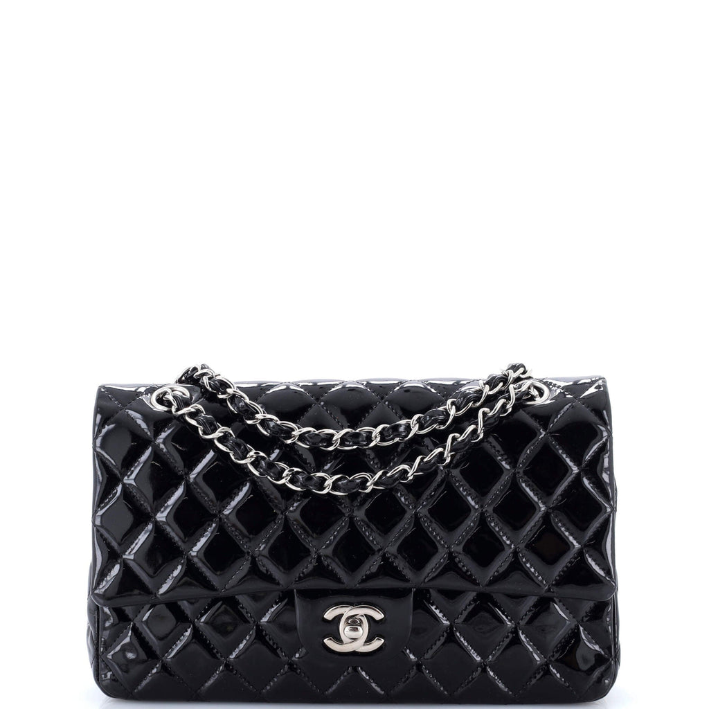 Classic Double Flap Bag Quilted Patent Medium