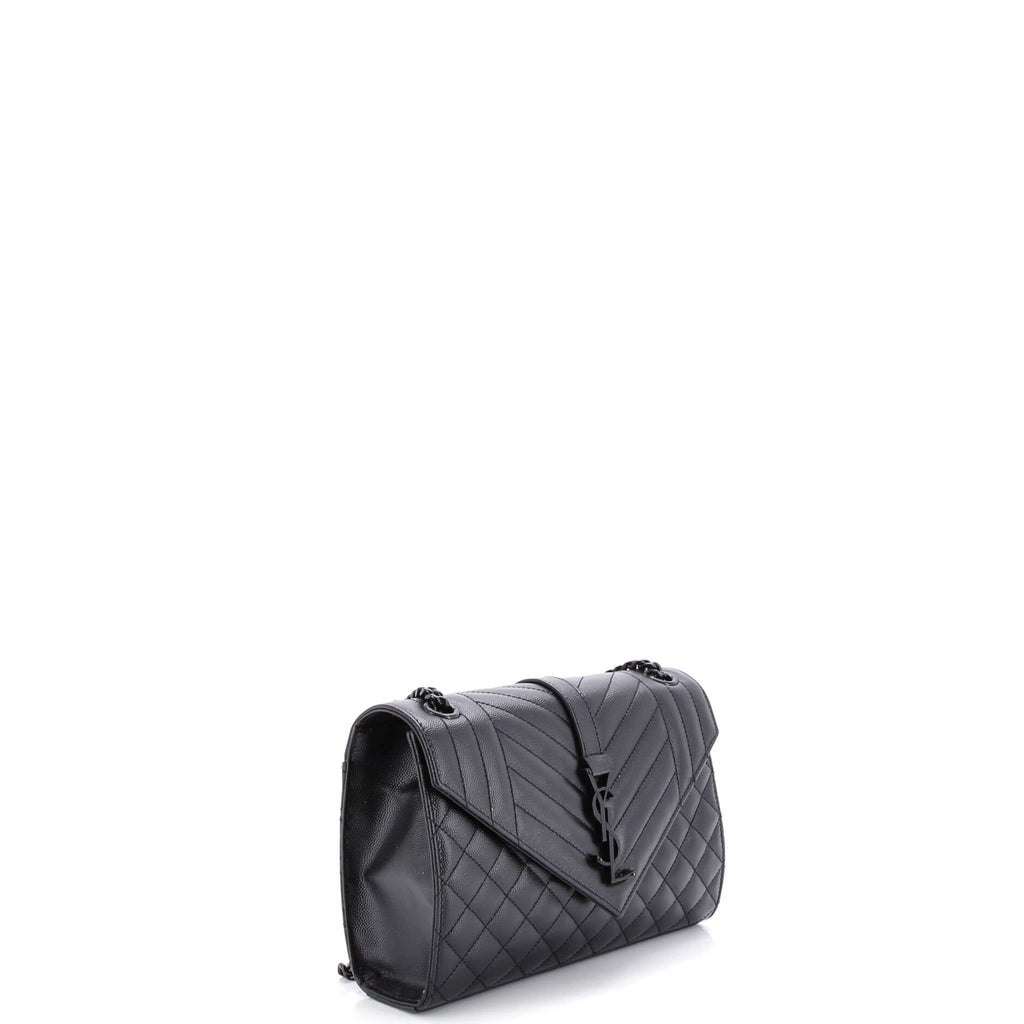Classic Monogram Envelope Satchel Mixed Matelasse Leather Medium