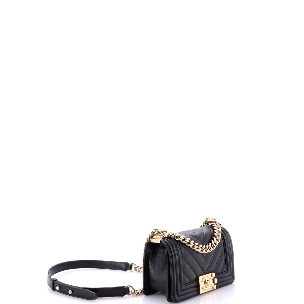 Boy Flap Bag Chevron Caviar Small