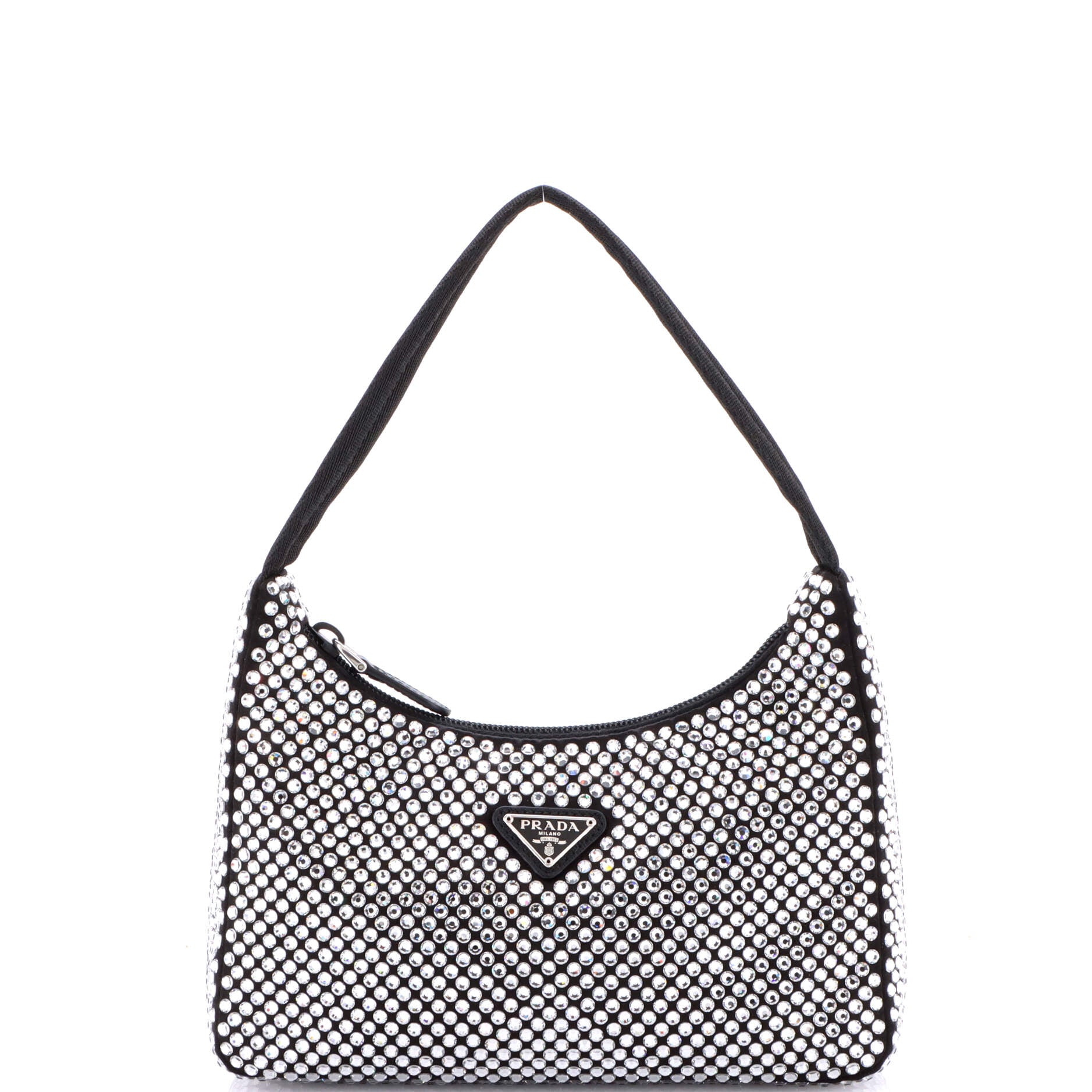 Re-Edition 2000 Hobo Crystal Embellished Satin Mini