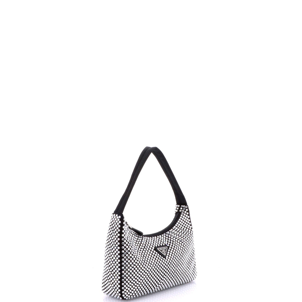 Re-Edition 2000 Hobo Crystal Embellished Satin Mini