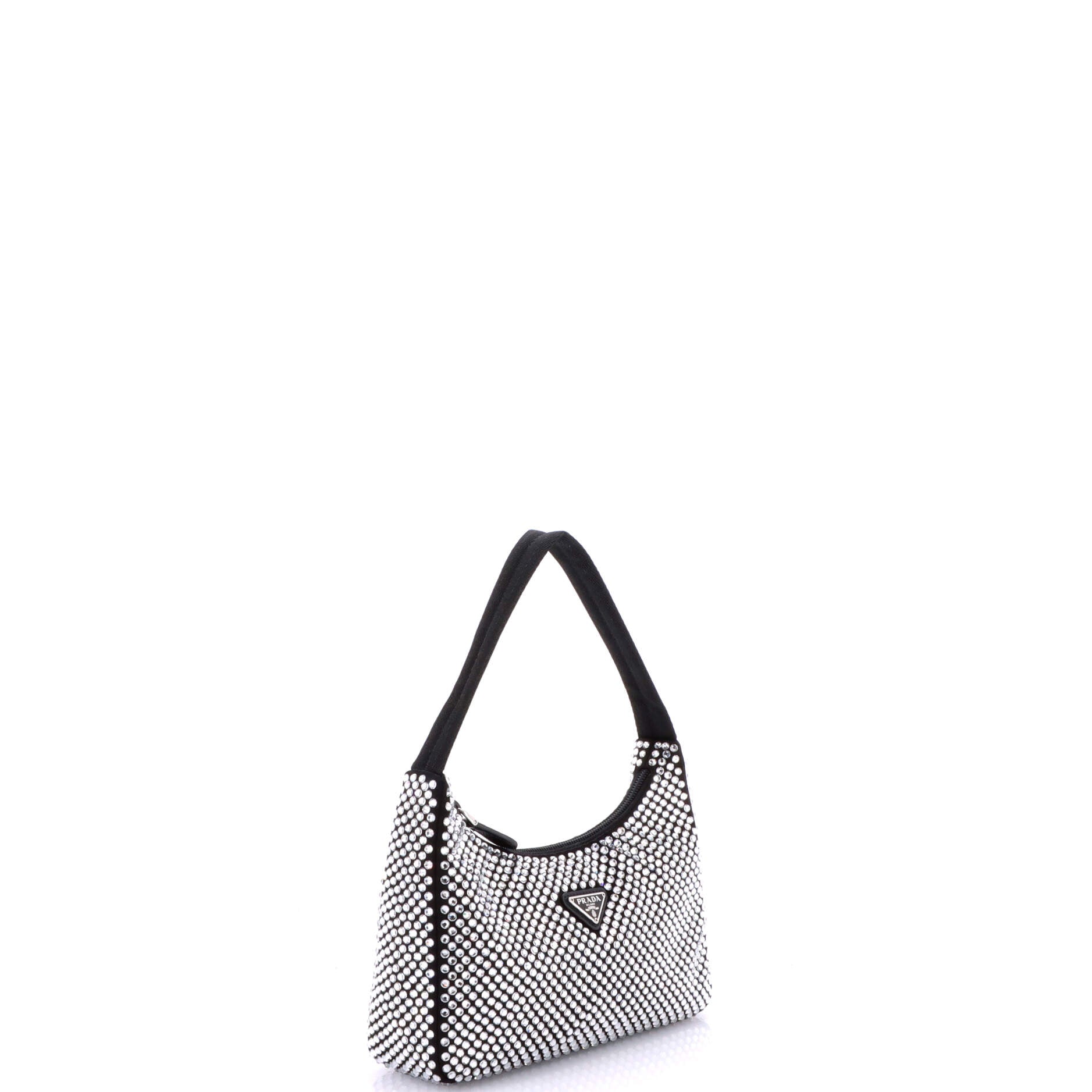 Re-Edition 2000 Hobo Crystal Embellished Satin Mini