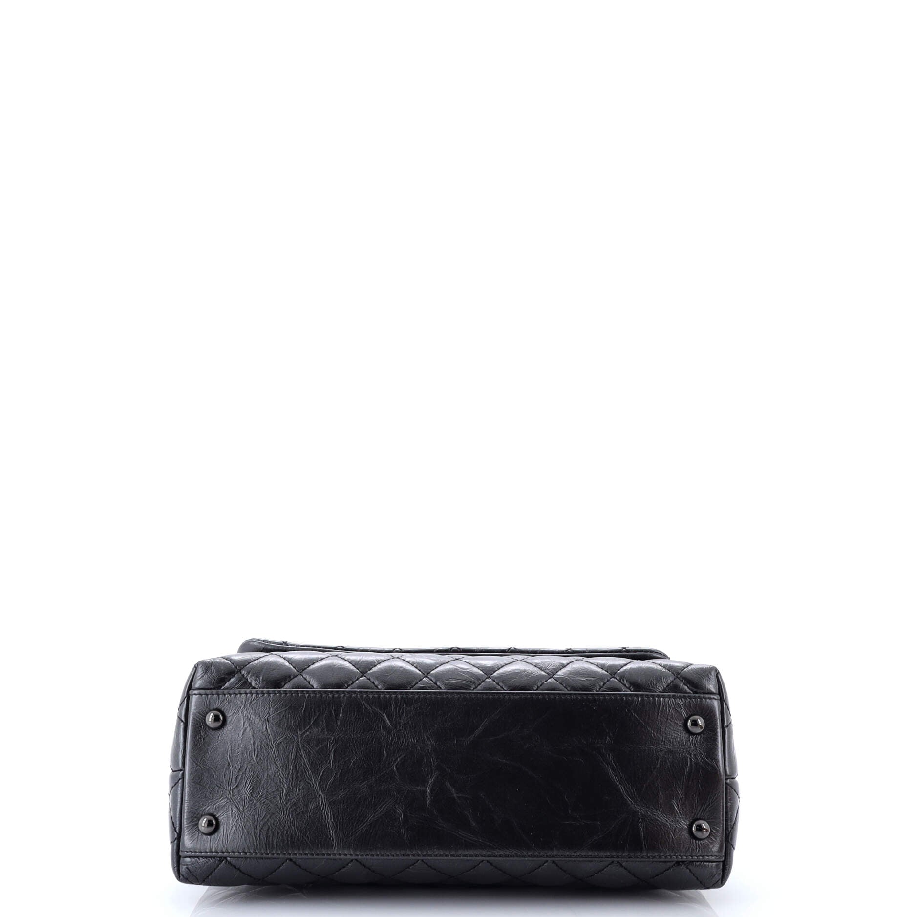 Coco Top Handle Bag Quilted Crumpled Calfskin Small