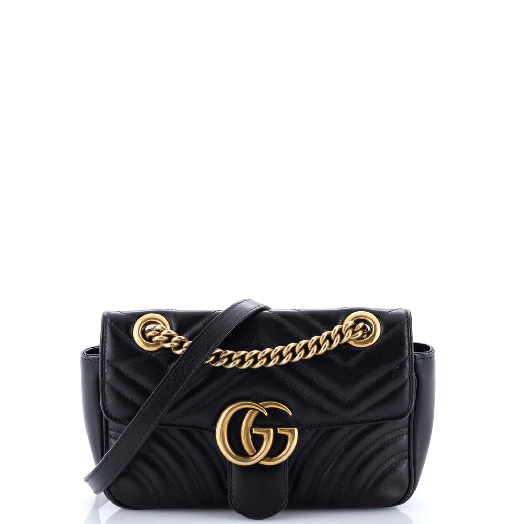 GG Marmont Flap Bag Matelasse Leather Mini