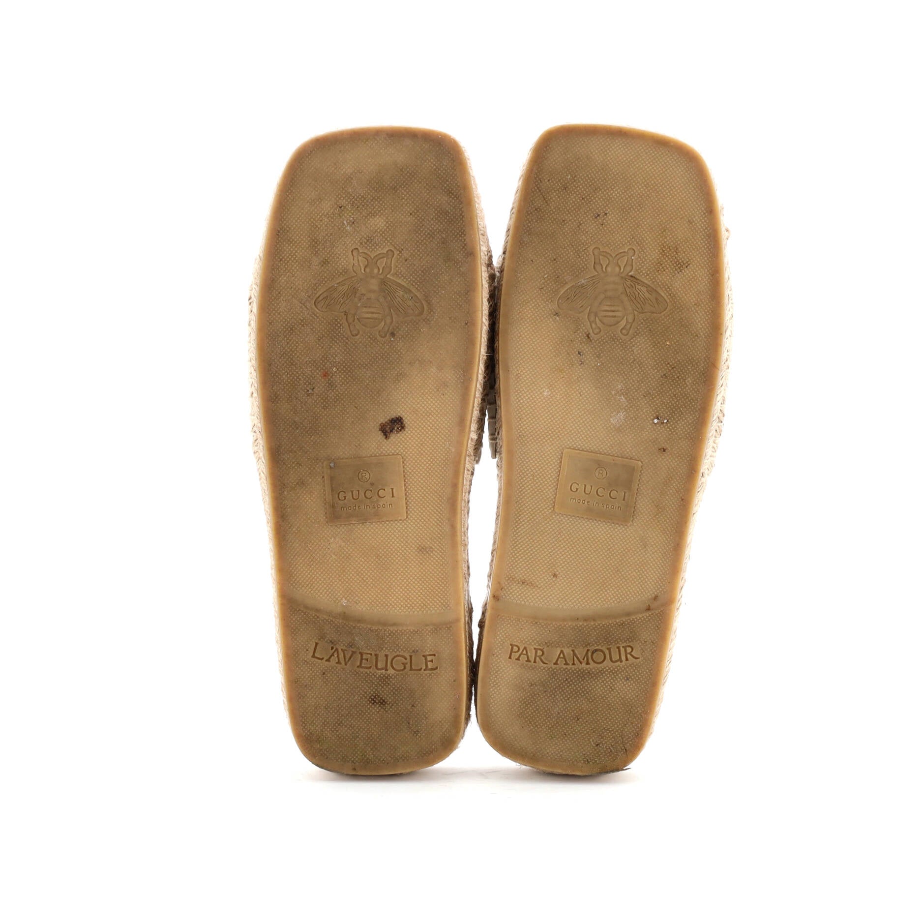 Women's Interlocking G Espadrille Slide Platform Sandals Leather