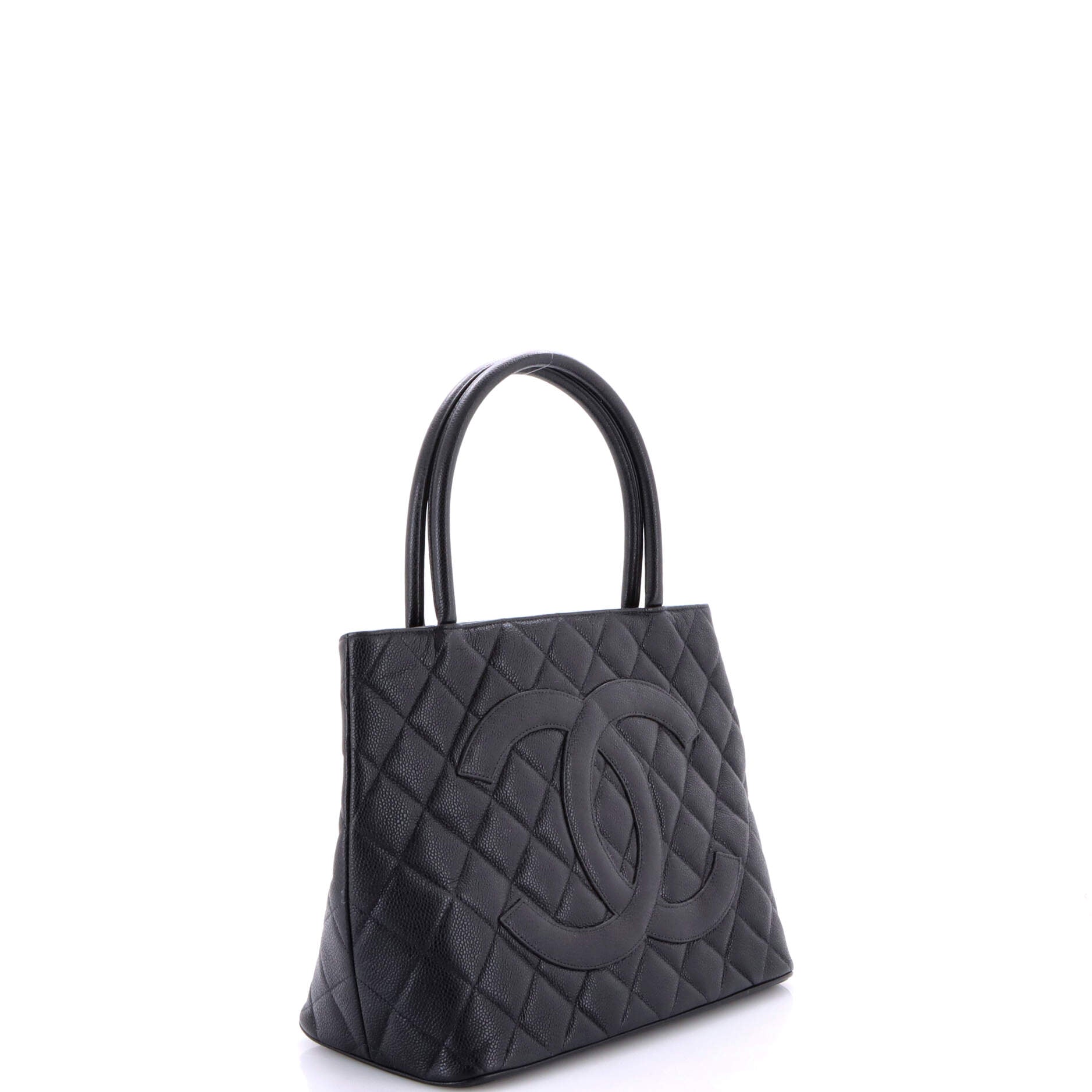Medallion Tote Quilted Caviar