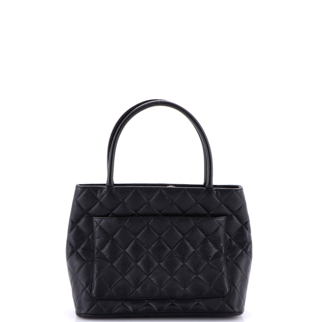 Medallion Tote Quilted Caviar