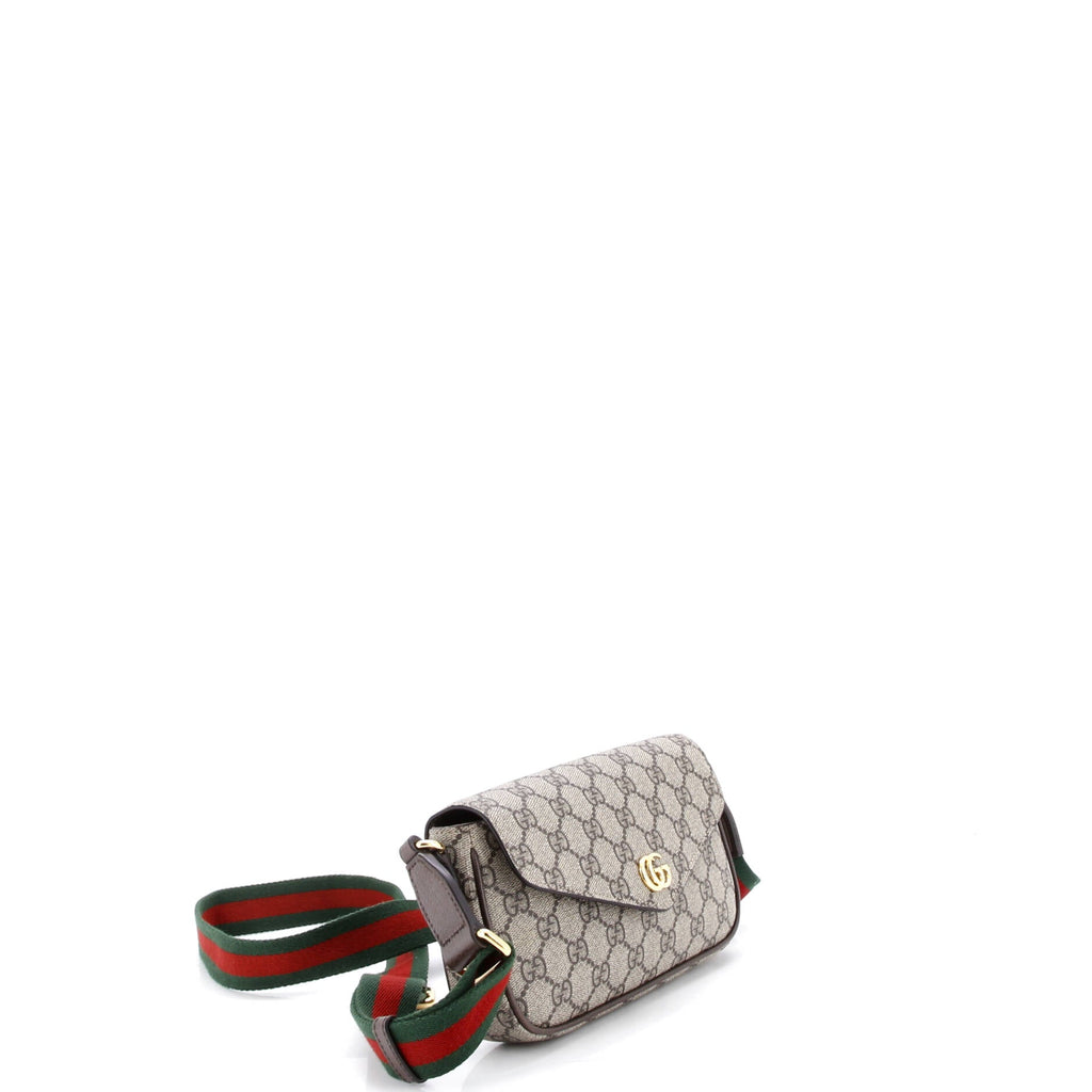 Ophidia Envelope Flap Shoulder Bag GG Coated Canvas Mini