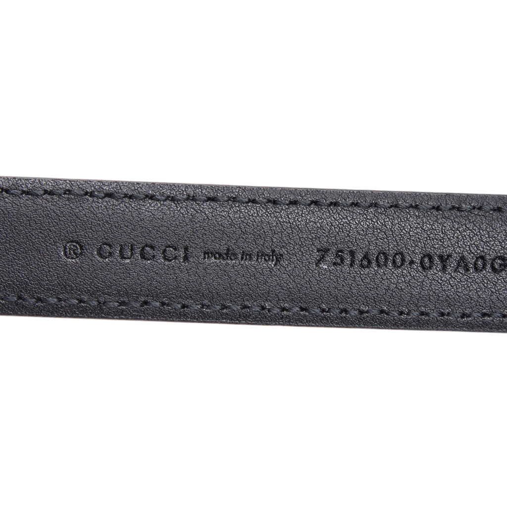 Logo Letters Buckle Belt Leather