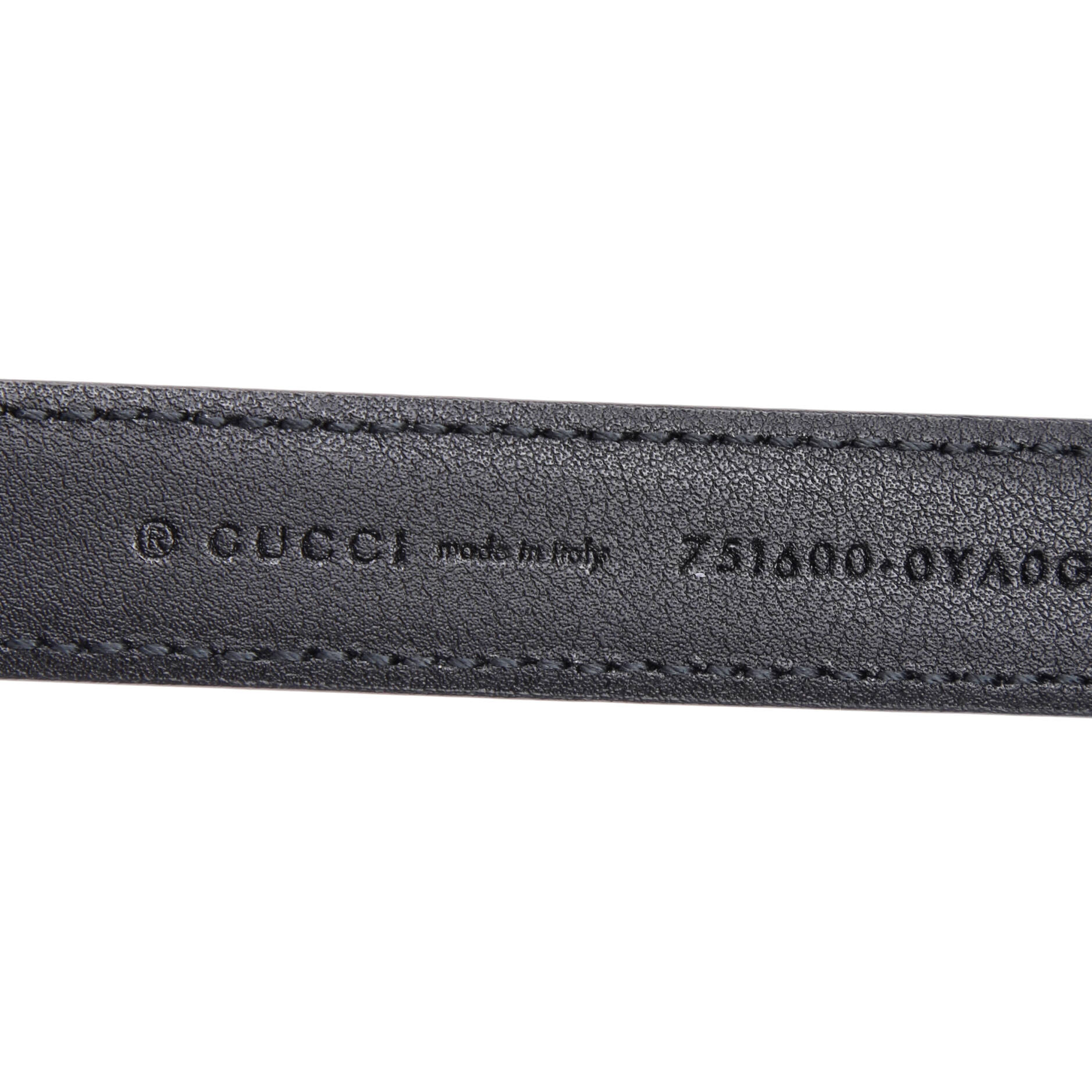 Logo Letters Buckle Belt Leather