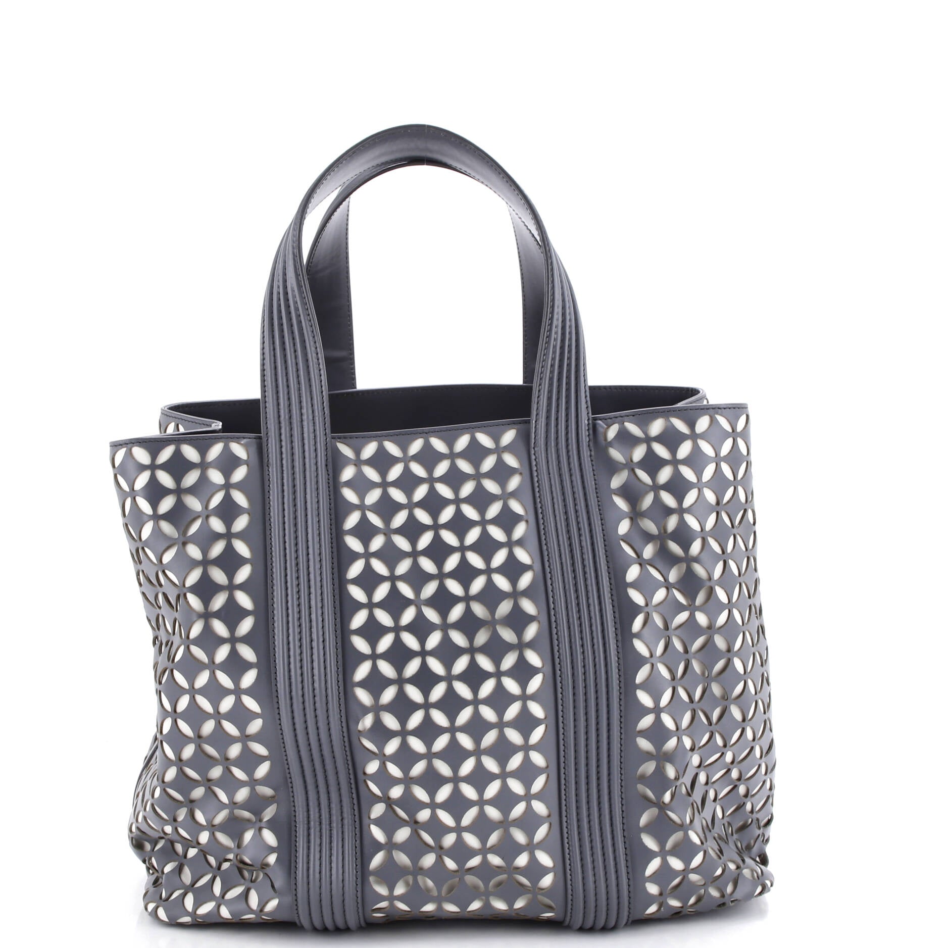Side Snap Tote Laser Cut Leather
