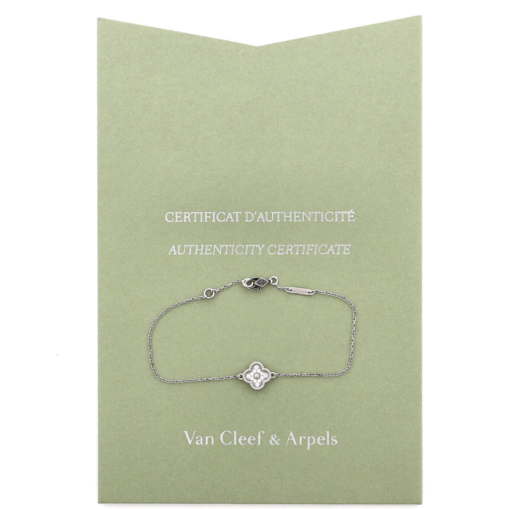 Sweet Alhambra Bracelet 18K White Gold and Diamonds