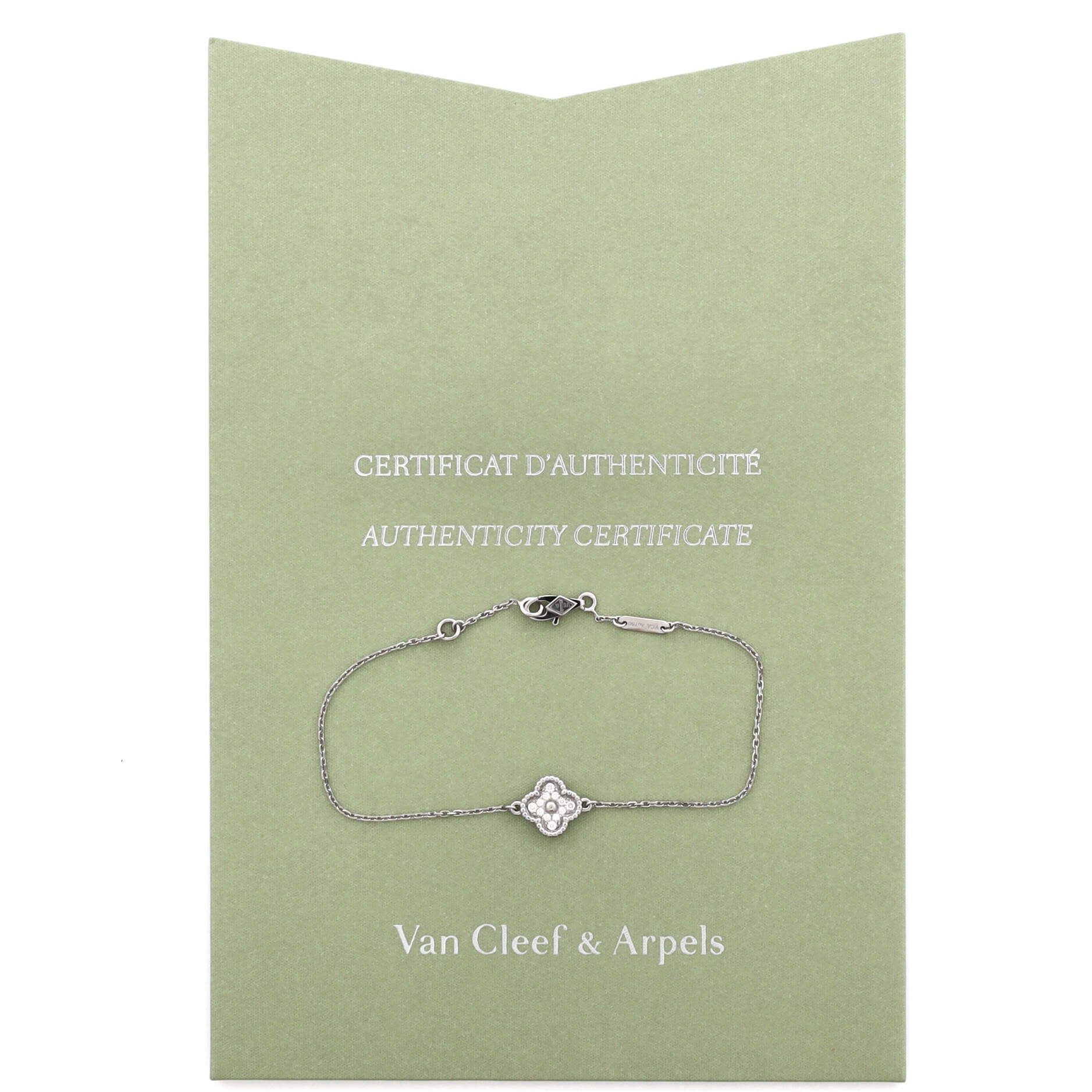 Sweet Alhambra Bracelet 18K White Gold and Diamonds