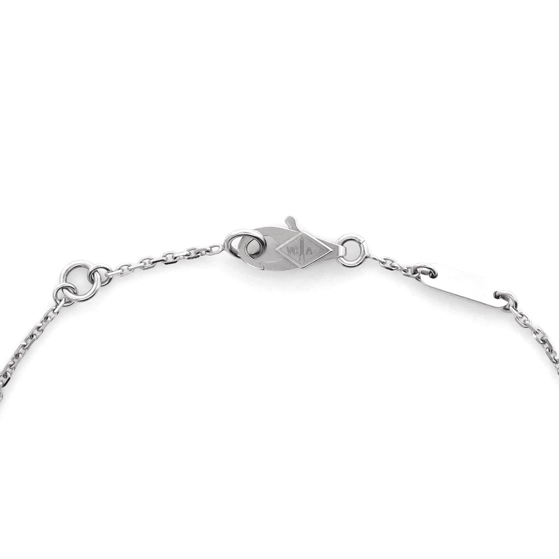 Sweet Alhambra Bracelet 18K White Gold and Diamonds