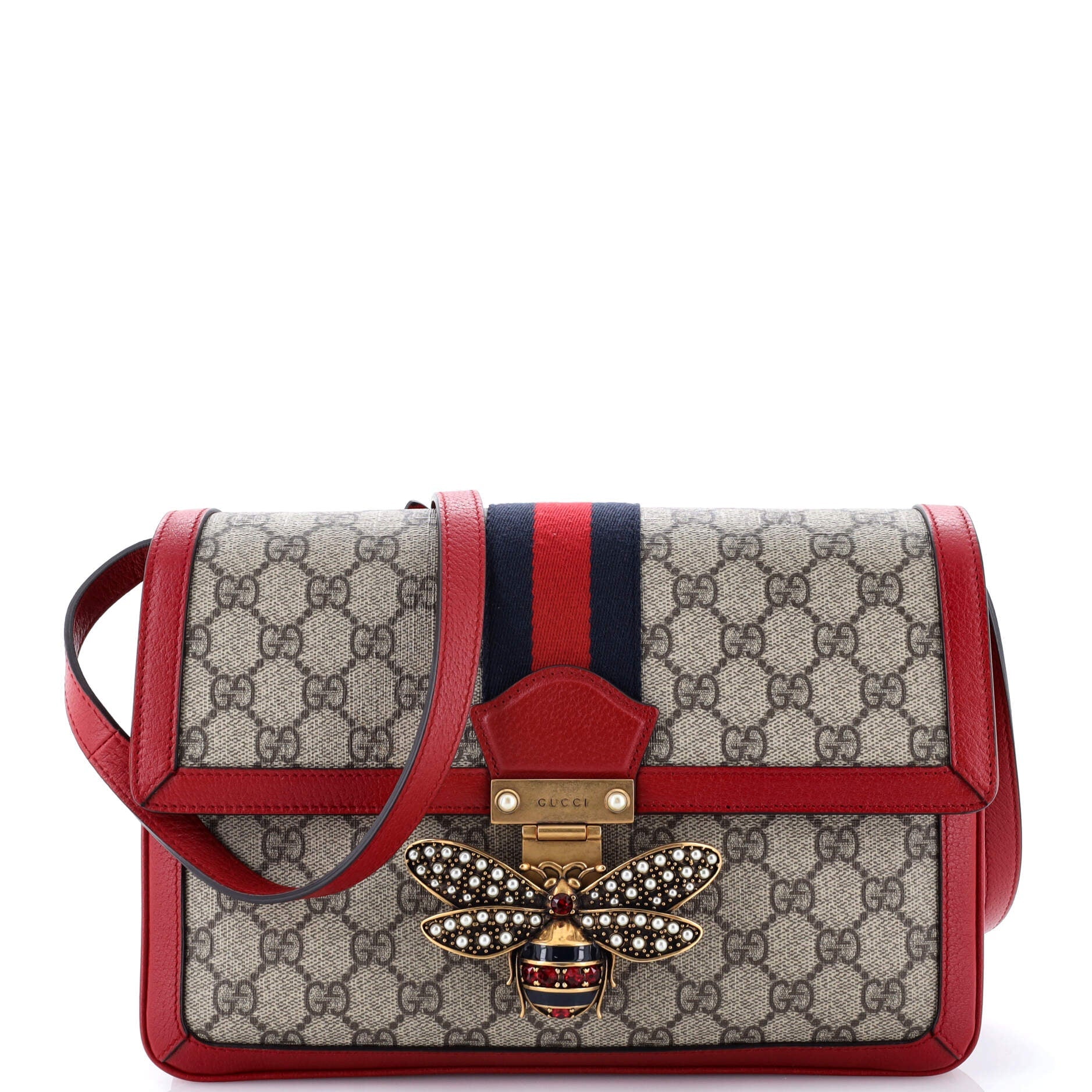 Queen Margaret Shoulder Bag GG Coated Canvas Medium