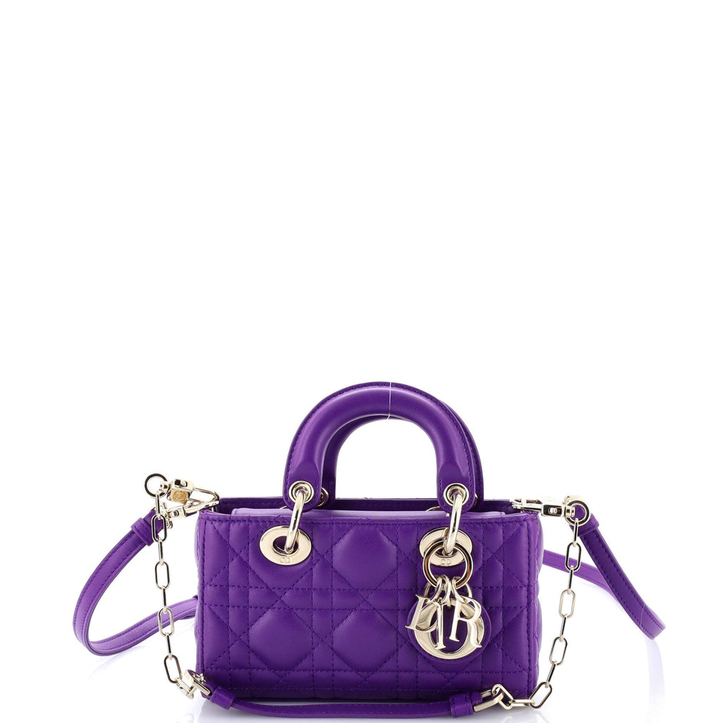 Lady D-Joy Bag Cannage Quilt Lambskin Micro
