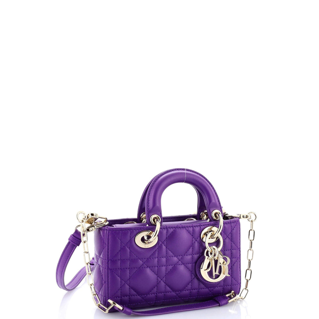 Lady D-Joy Bag Cannage Quilt Lambskin Micro