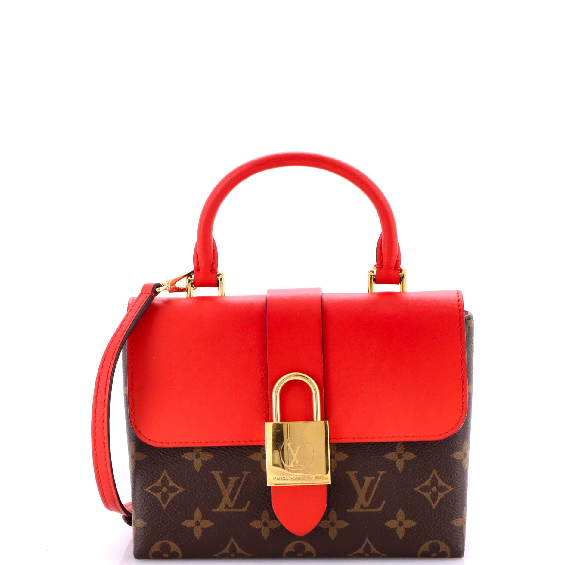Locky Handbag Monogram Canvas with Leather BB