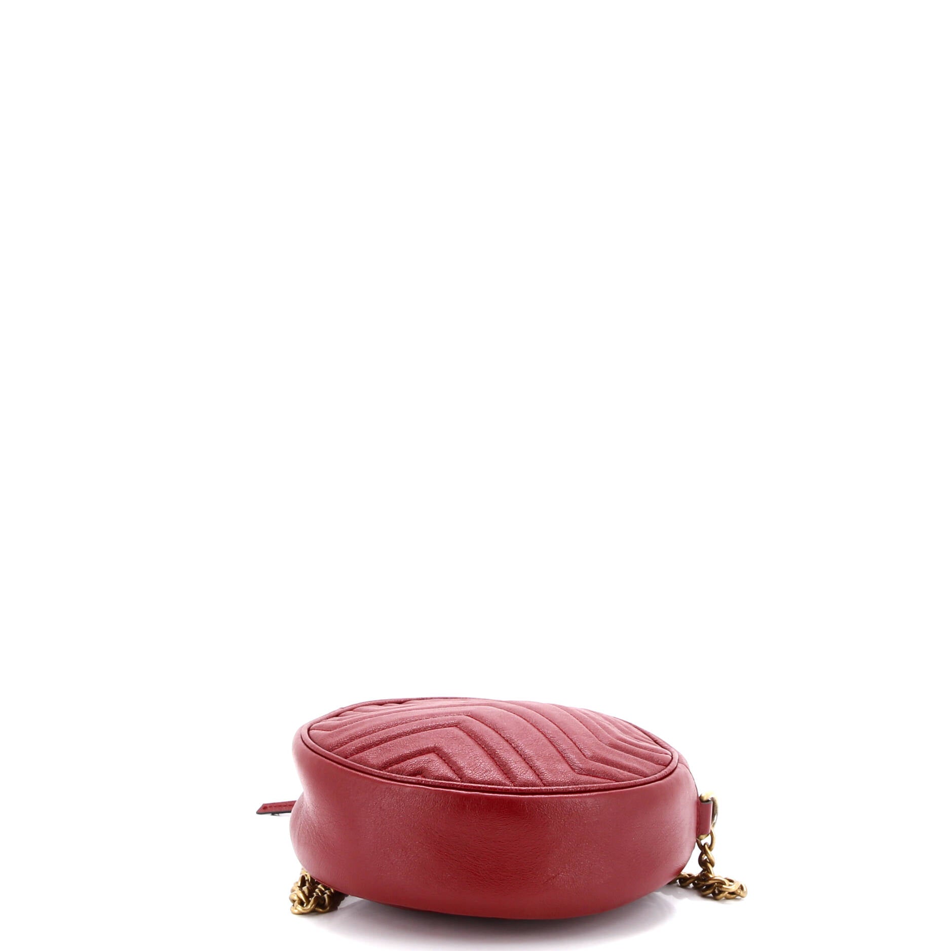 GG Marmont Round Shoulder Bag Matelasse Leather Mini