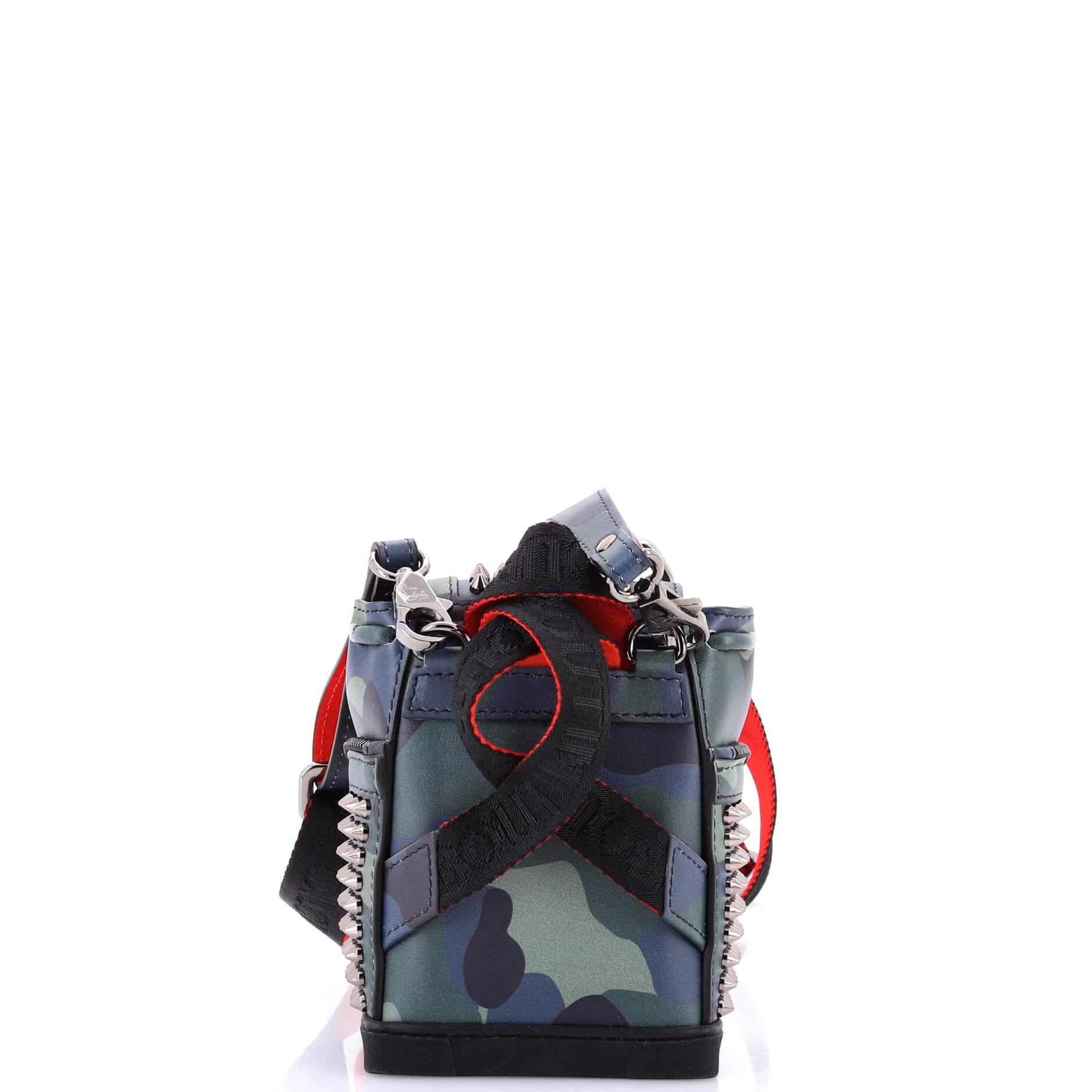 Explorafunk Keyring Crossbody Bag Spiked Printed Leather