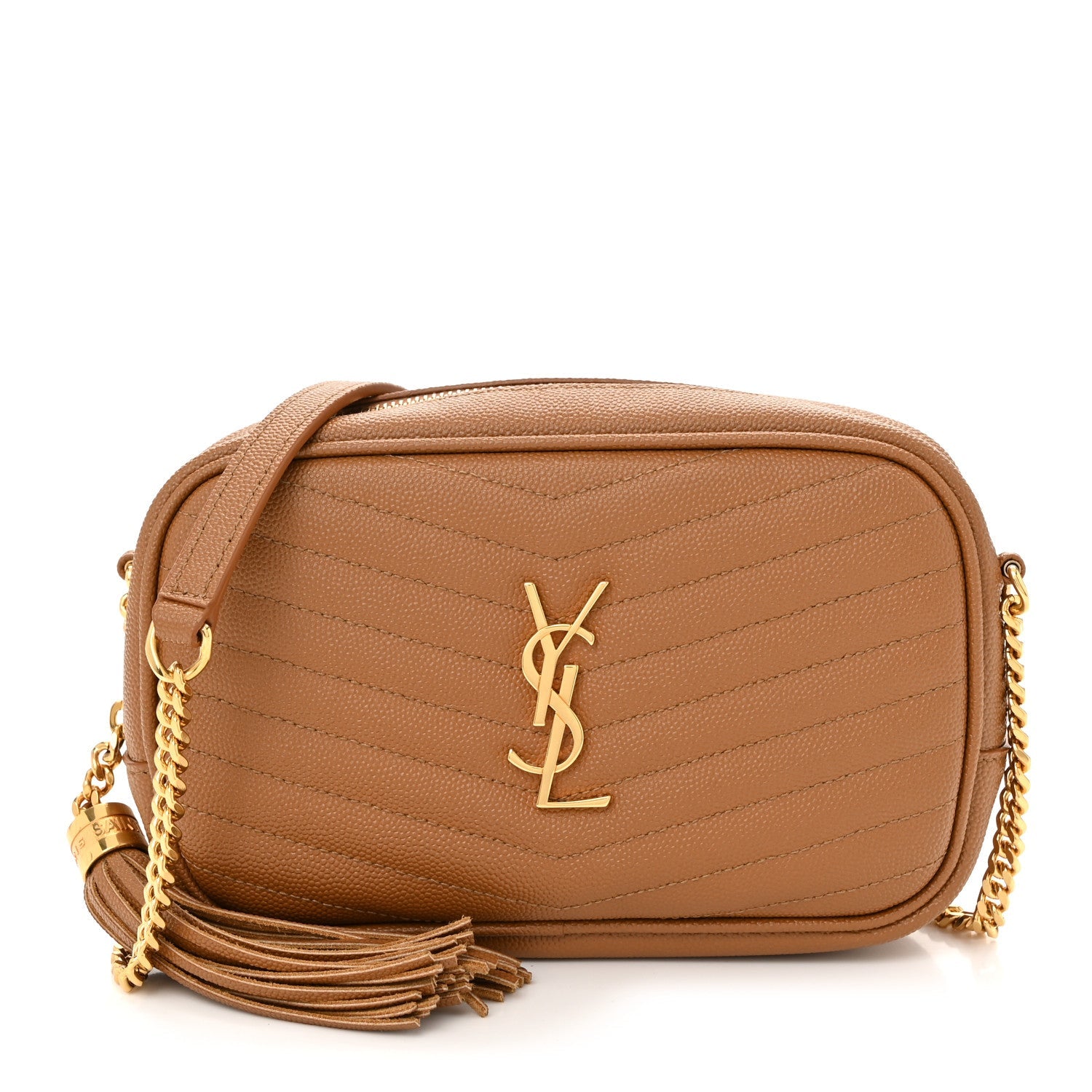Grain De Poudre Matelasse Monogram Mini Lou Camera Bag Dark Natural