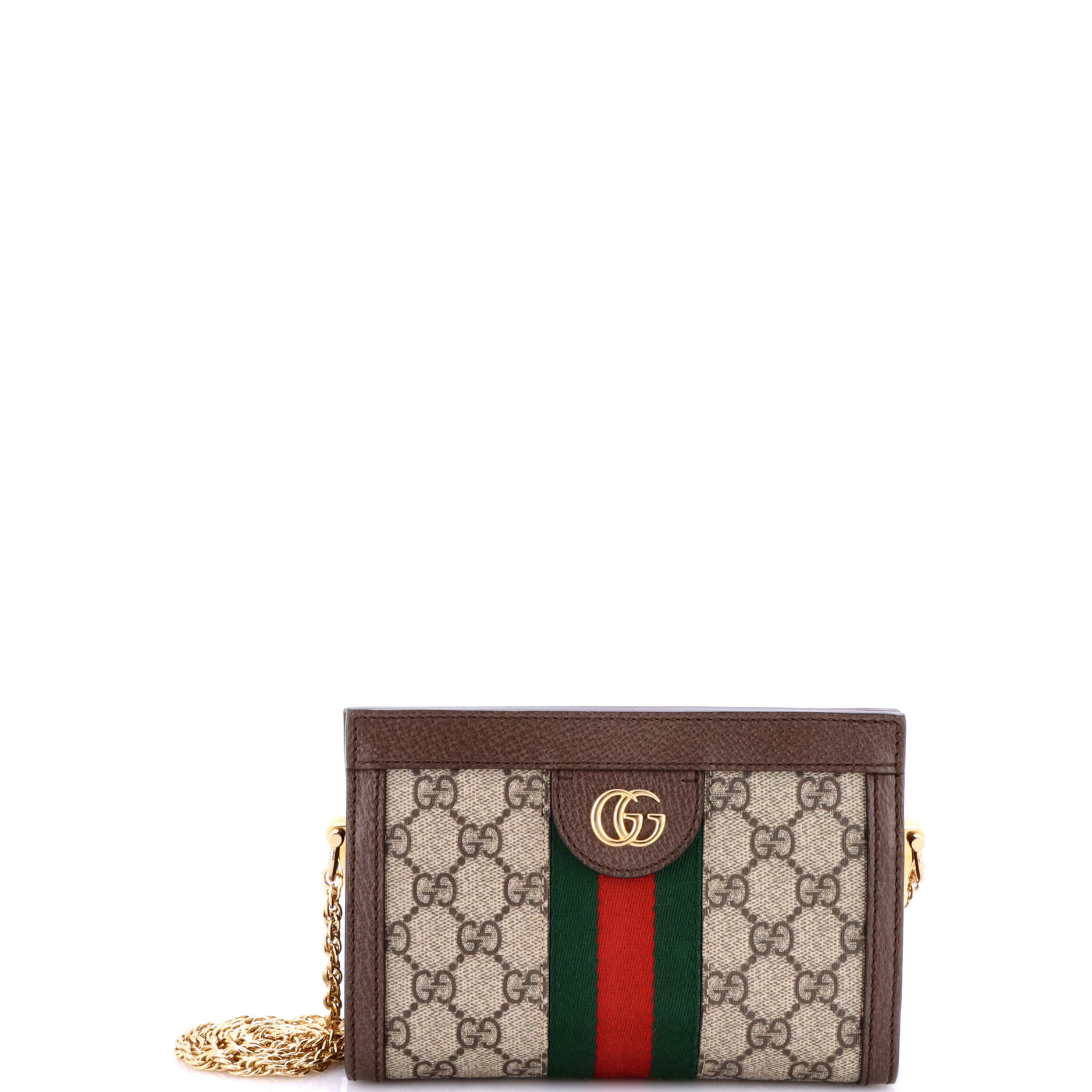 Ophidia Chain Shoulder Bag GG Coated Canvas Mini