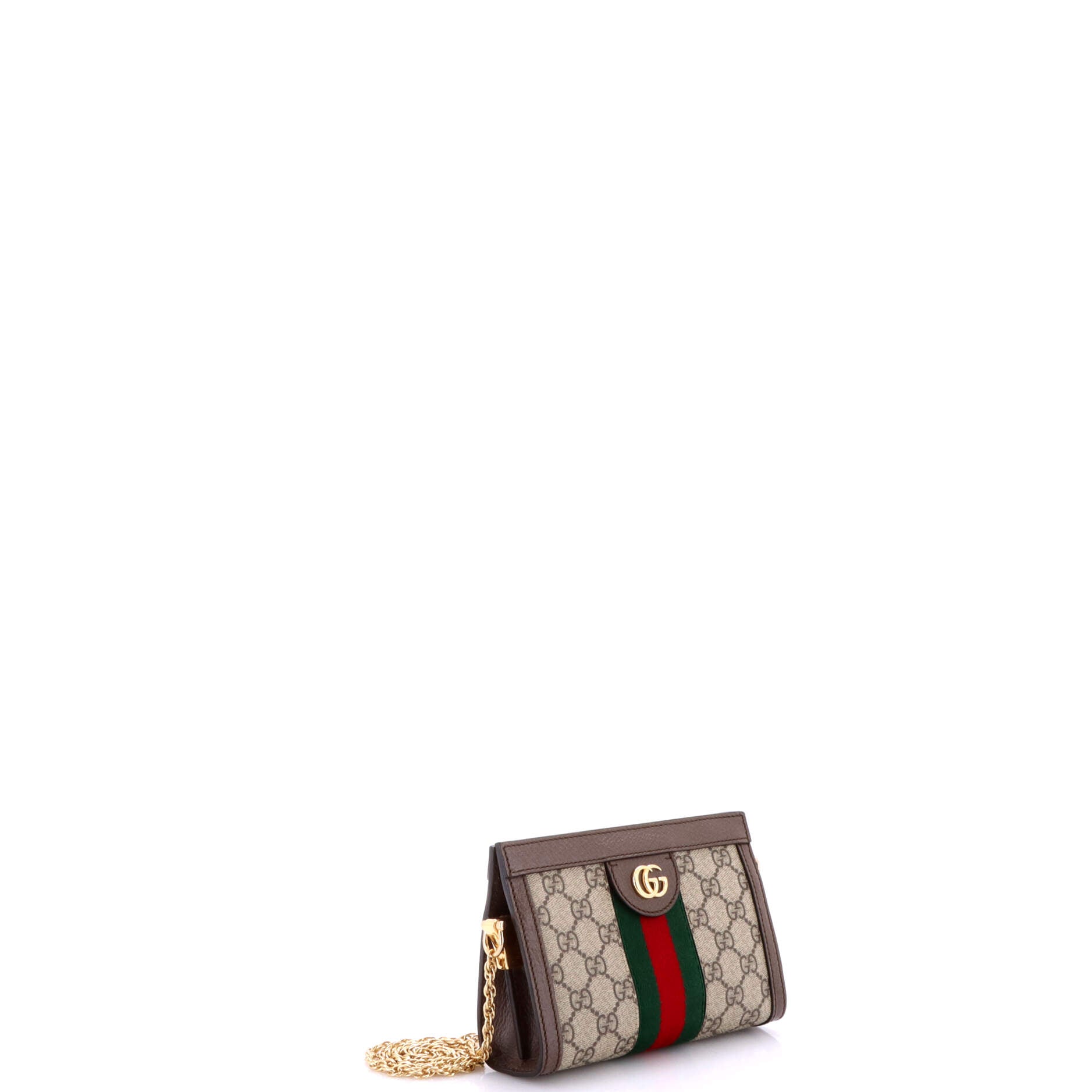 Ophidia Chain Shoulder Bag GG Coated Canvas Mini