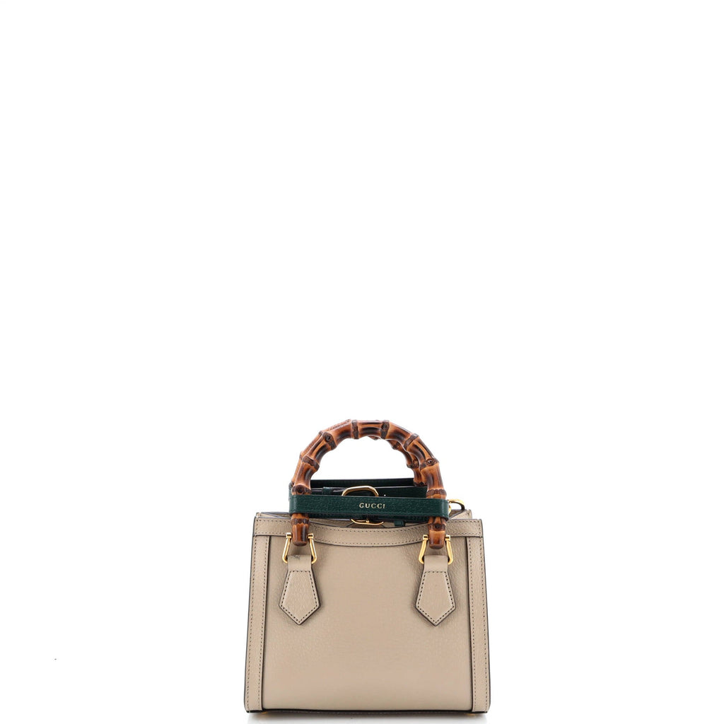 Diana NM Bamboo Handle Tote Leather Mini