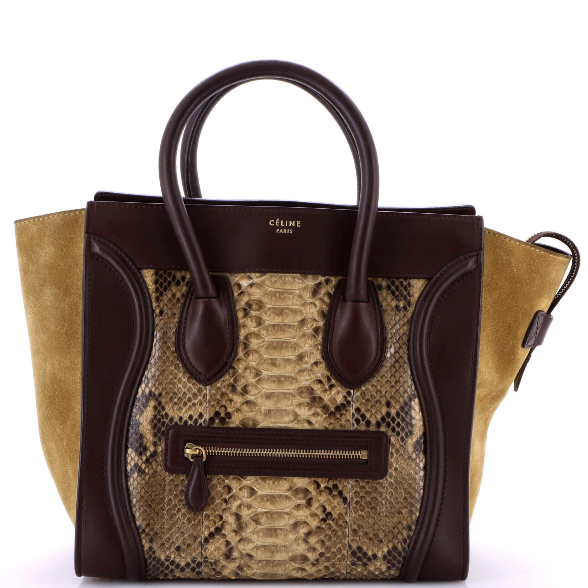 Luggage Bag Python and Leather Mini