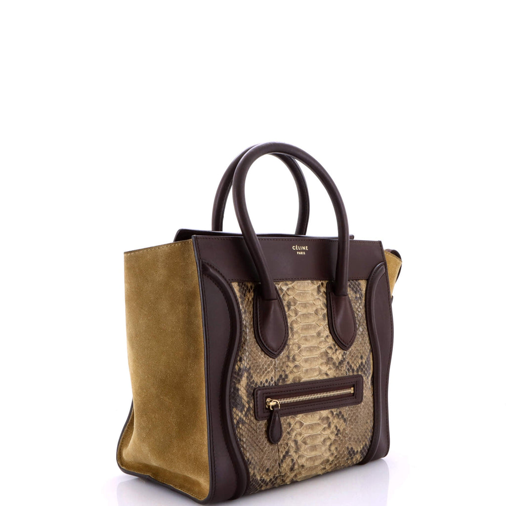 Luggage Bag Python and Leather Mini