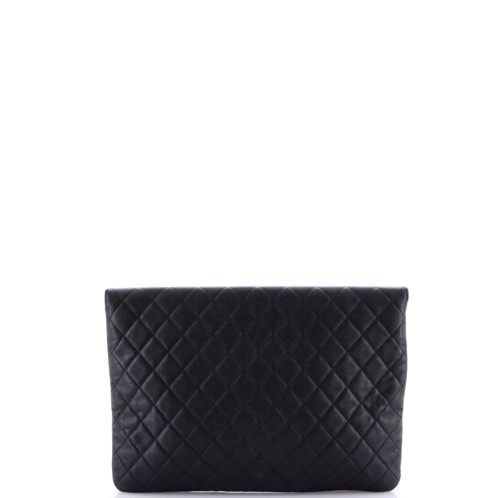 Golden Class O Case Clutch Quilted Caviar Large