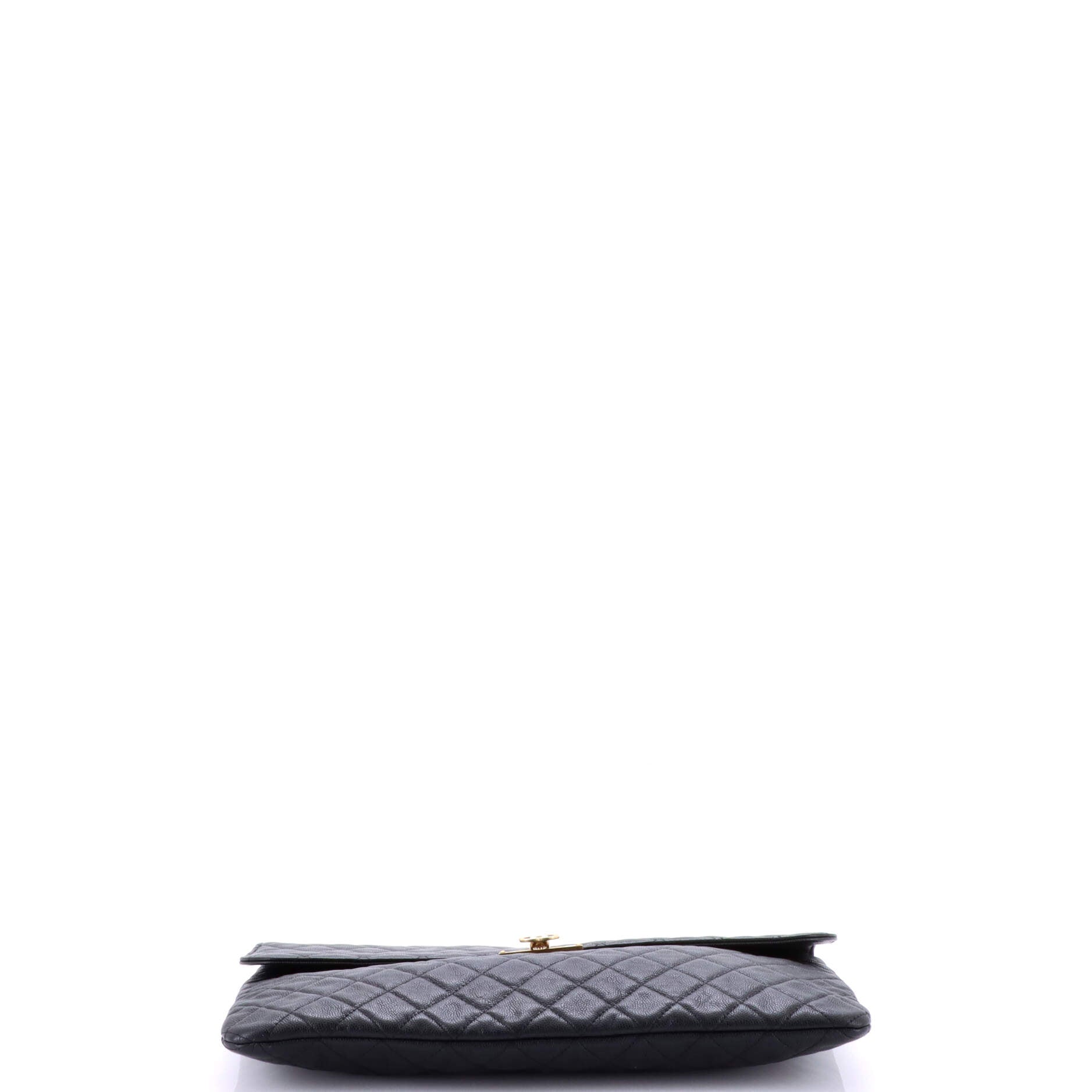 Golden Class O Case Clutch Quilted Caviar Large