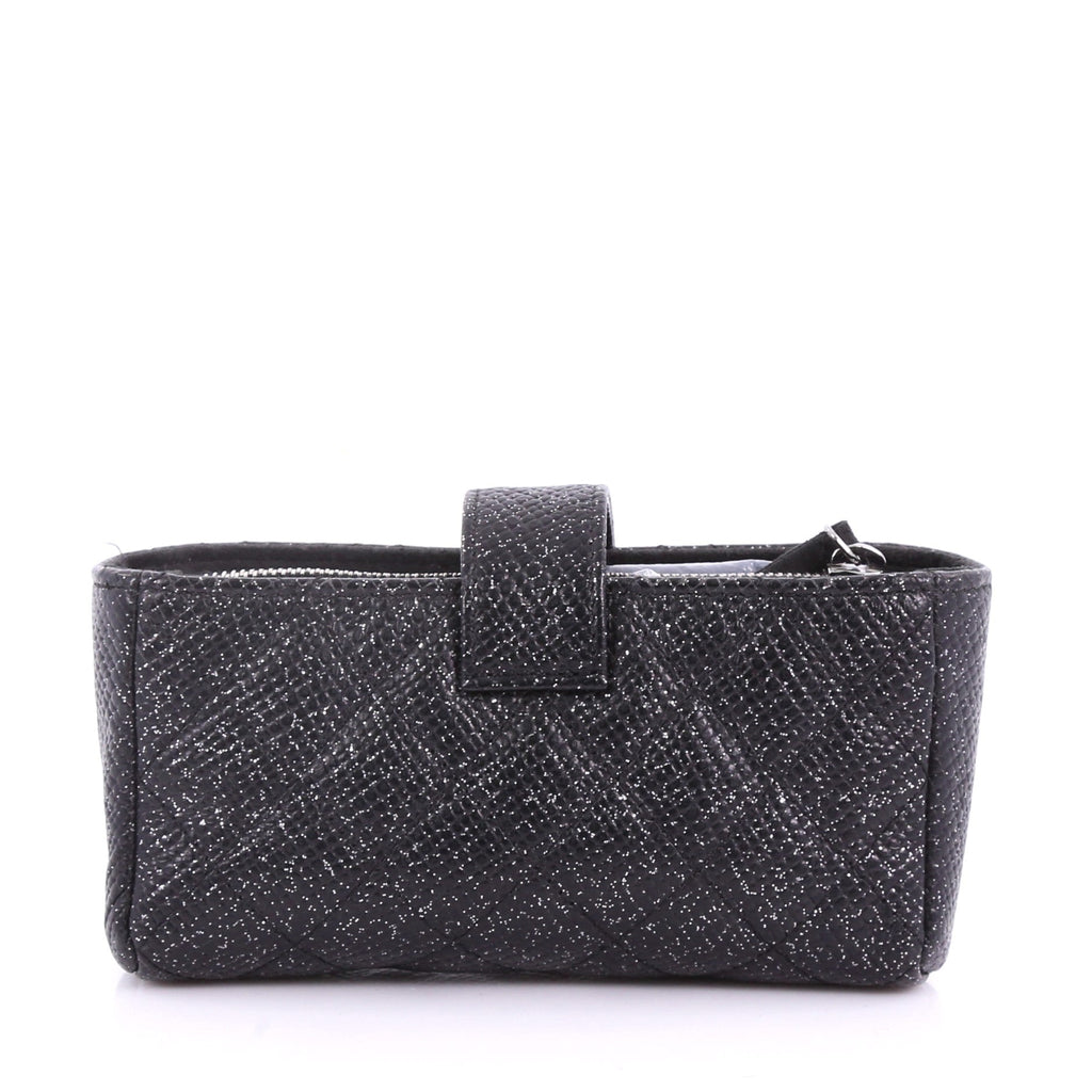 Phone Holder Clutch Quilted Glitter Caviar