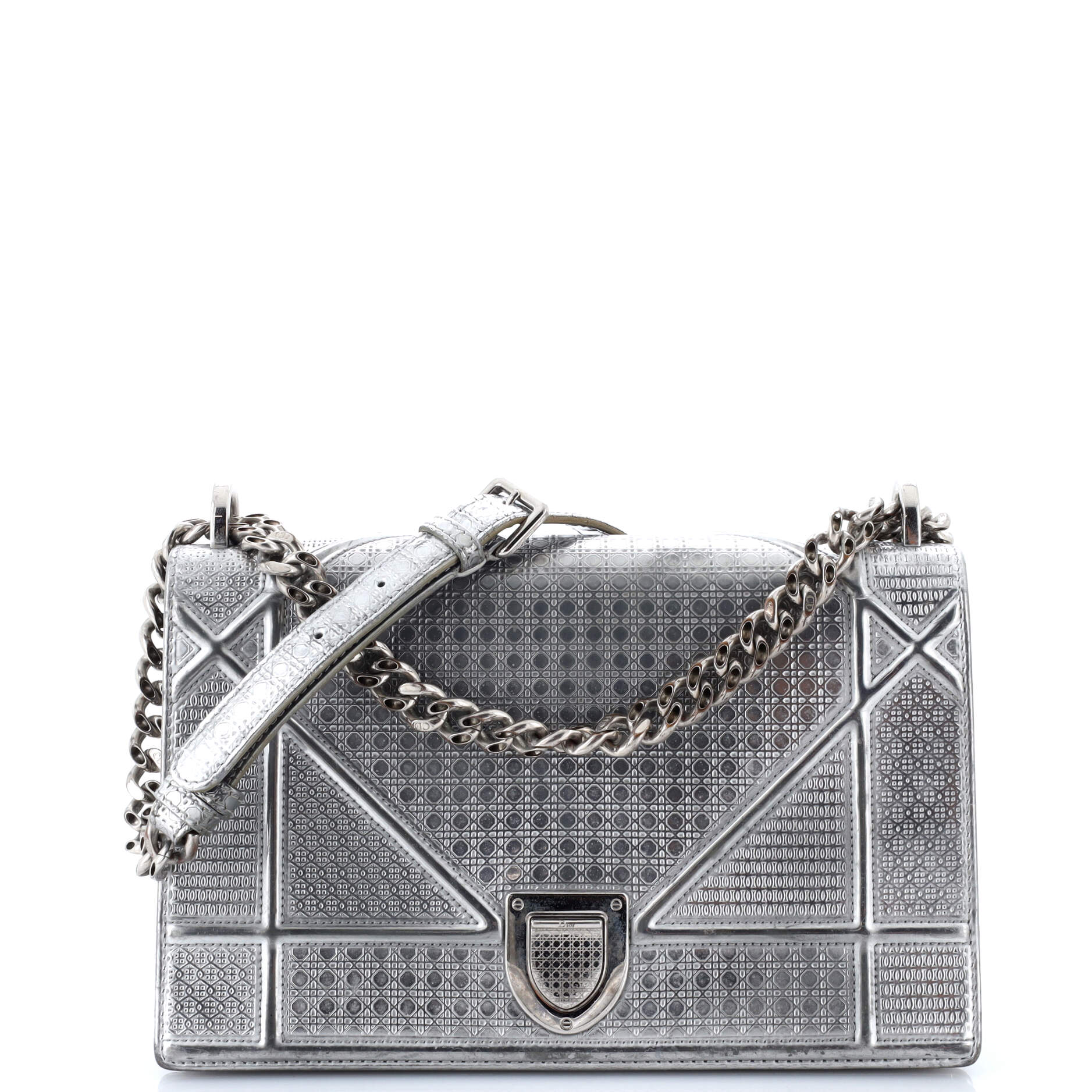 Diorama Flap Bag Cannage Embossed Calfskin Medium