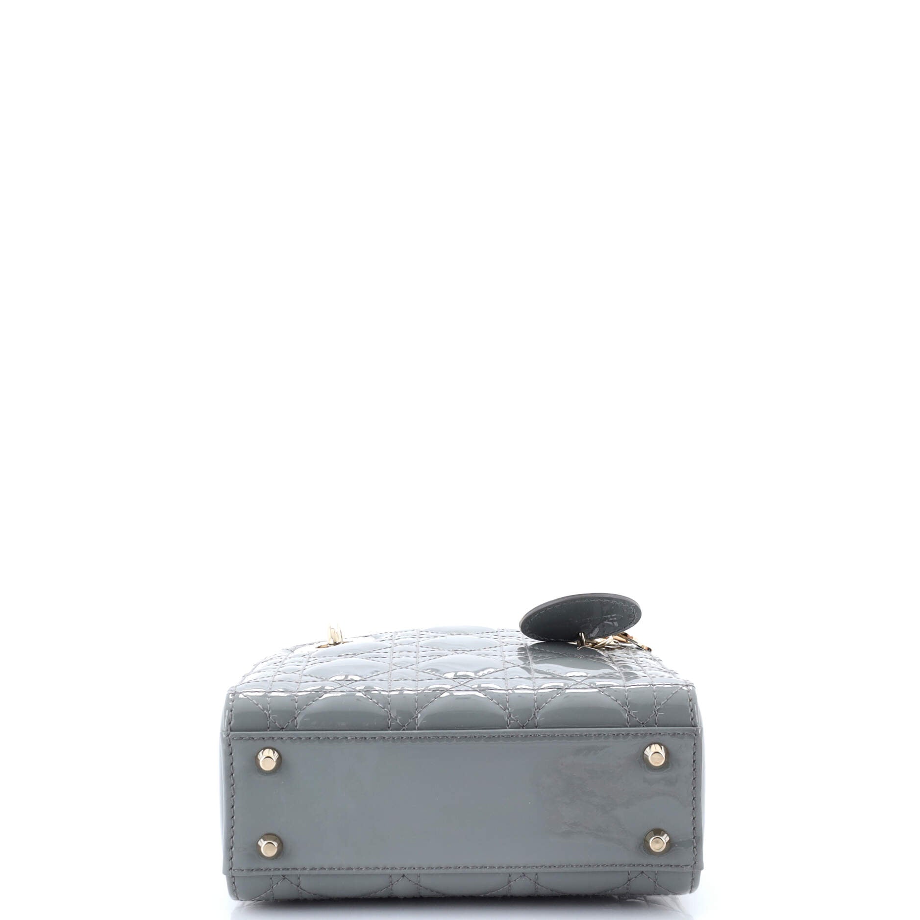 Lady Dior Chain Bag Cannage Quilt Patent Mini
