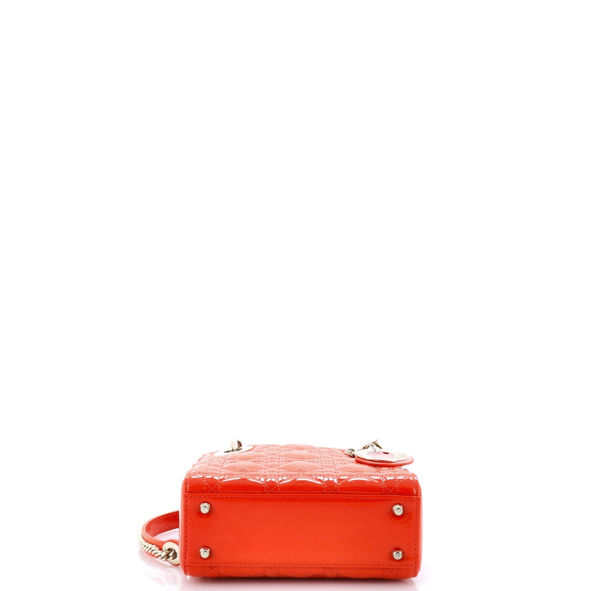 Lady Dior Chain Bag Cannage Quilt Patent Mini