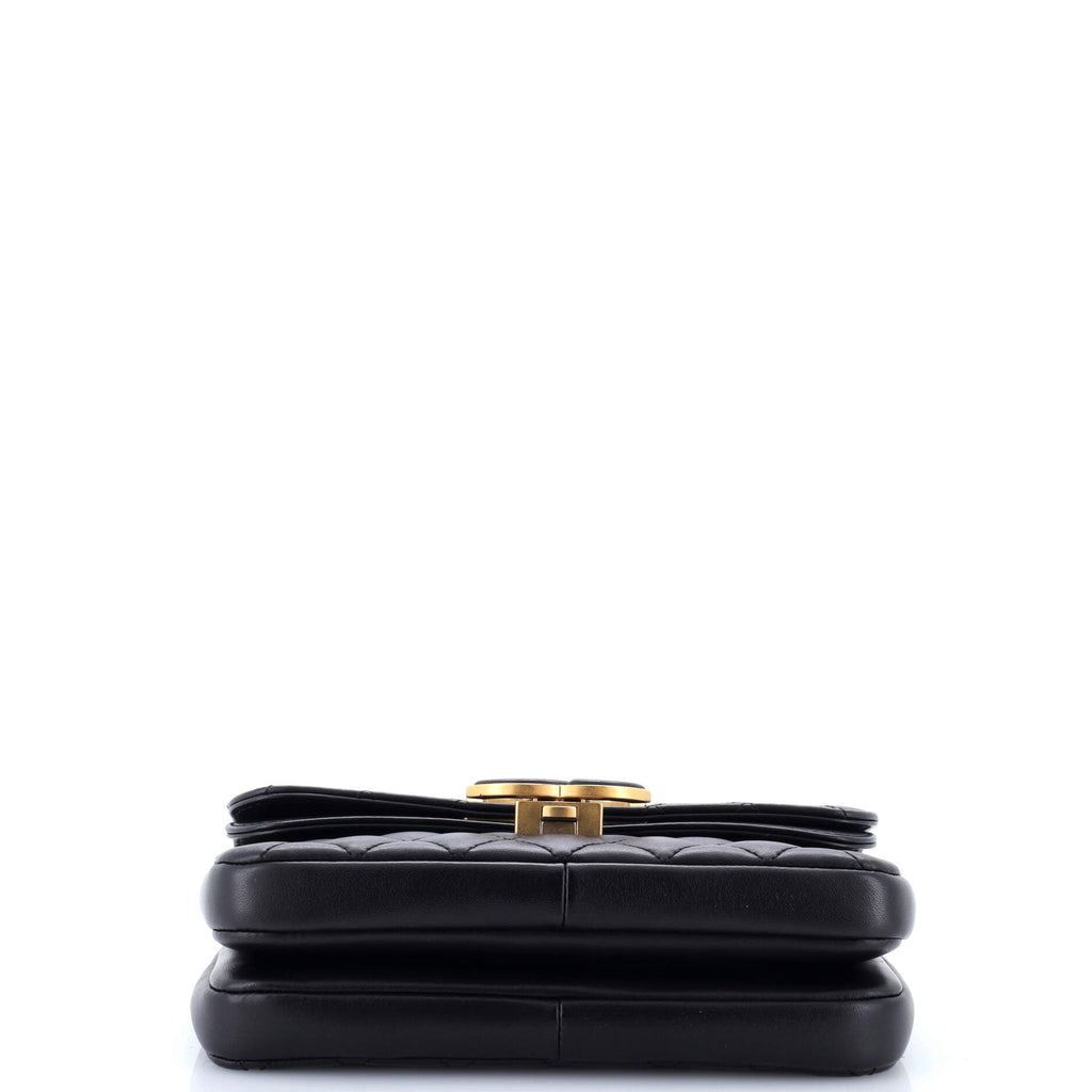 CC Chic Double Flap Bag Quilted Lambskin Small