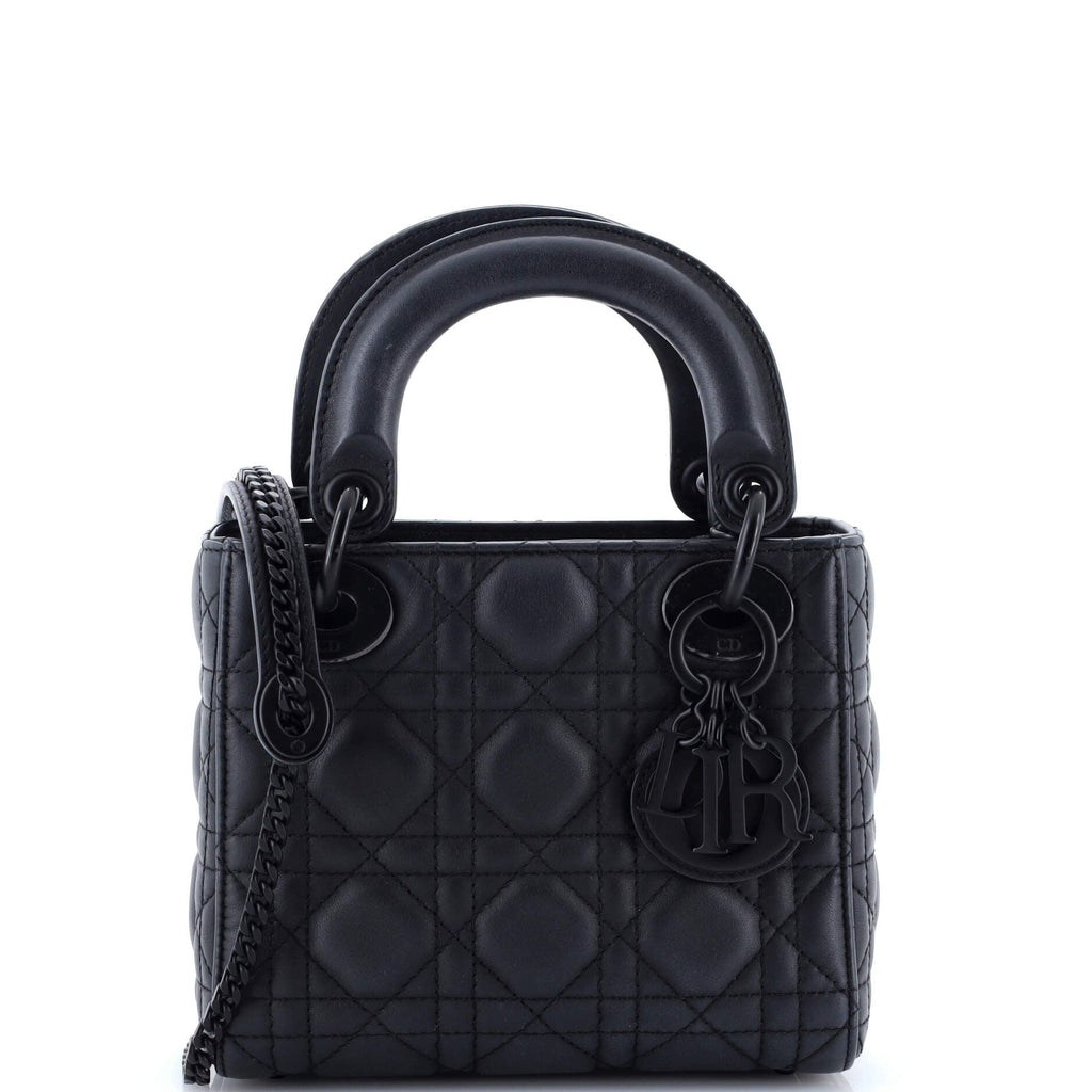Ultra Matte Lady Dior Chain Bag Cannage Quilt Calfskin Mini