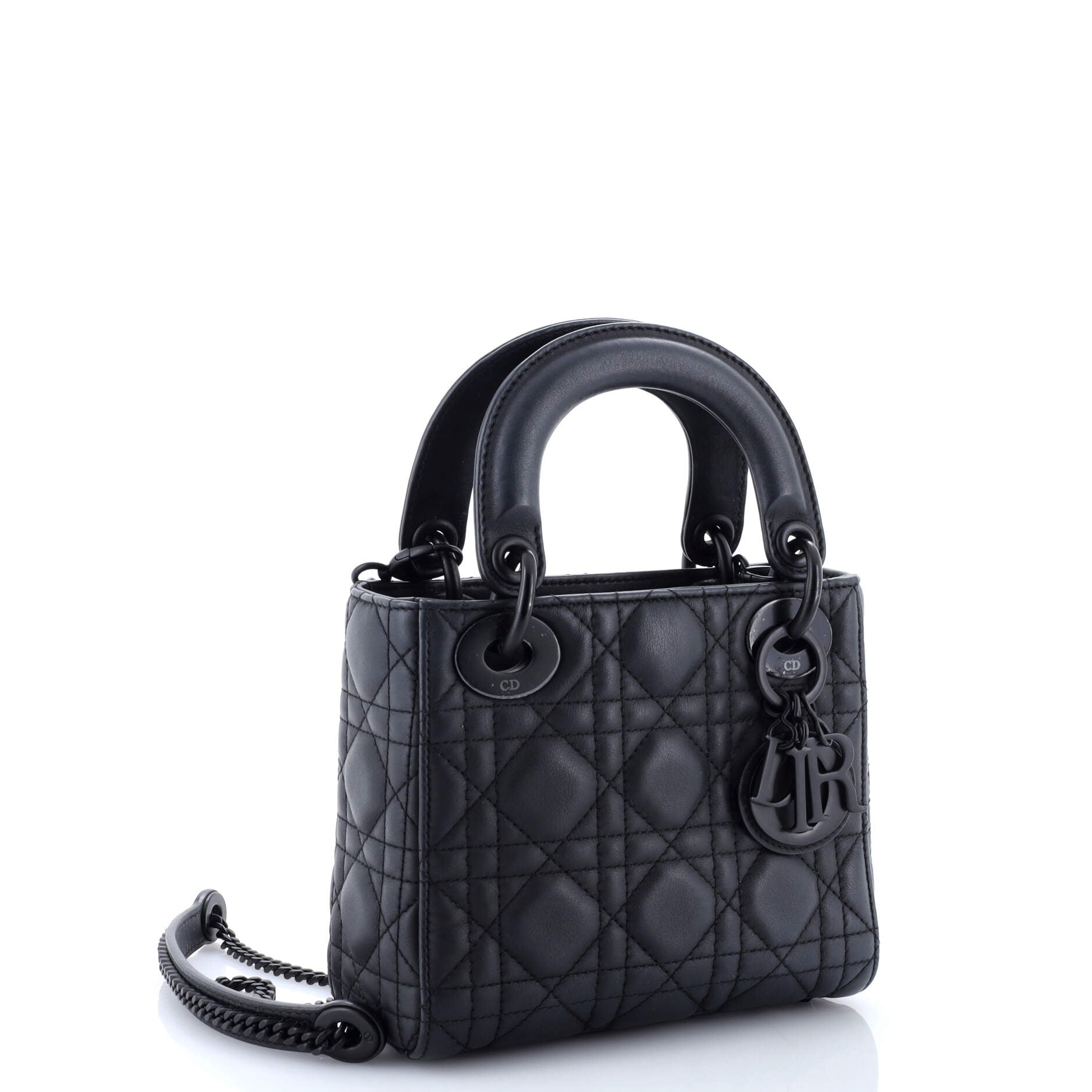 Ultra Matte Lady Dior Chain Bag Cannage Quilt Calfskin Mini