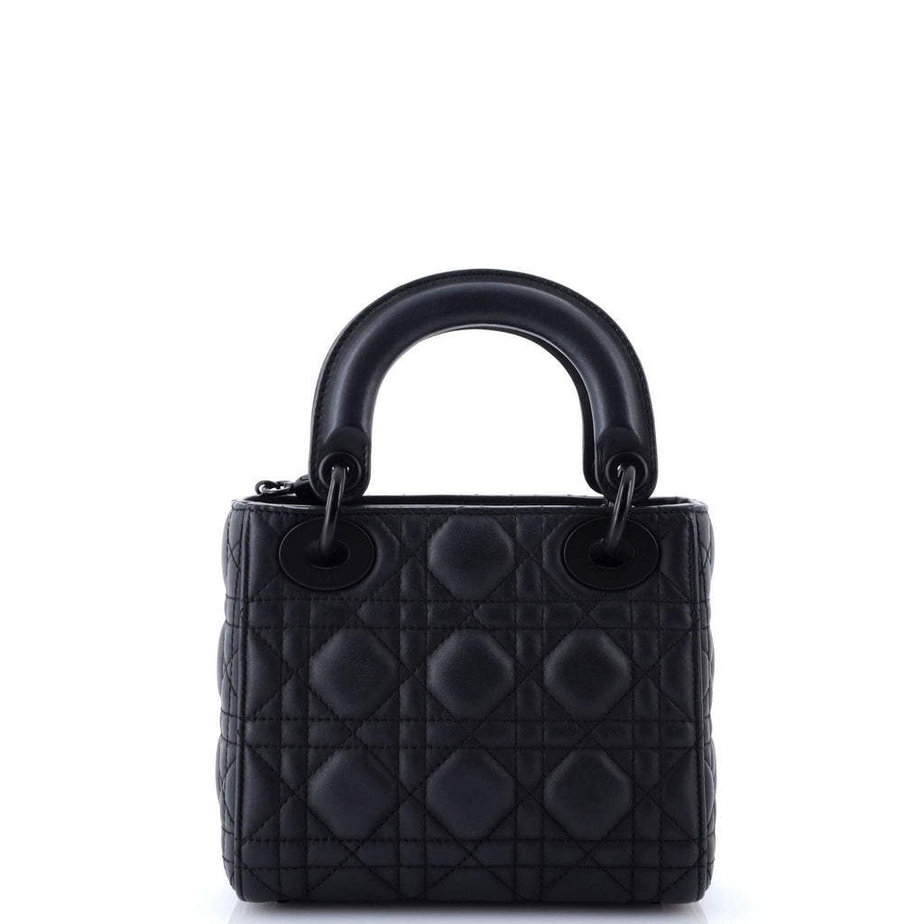 Ultra Matte Lady Dior Chain Bag Cannage Quilt Calfskin Mini