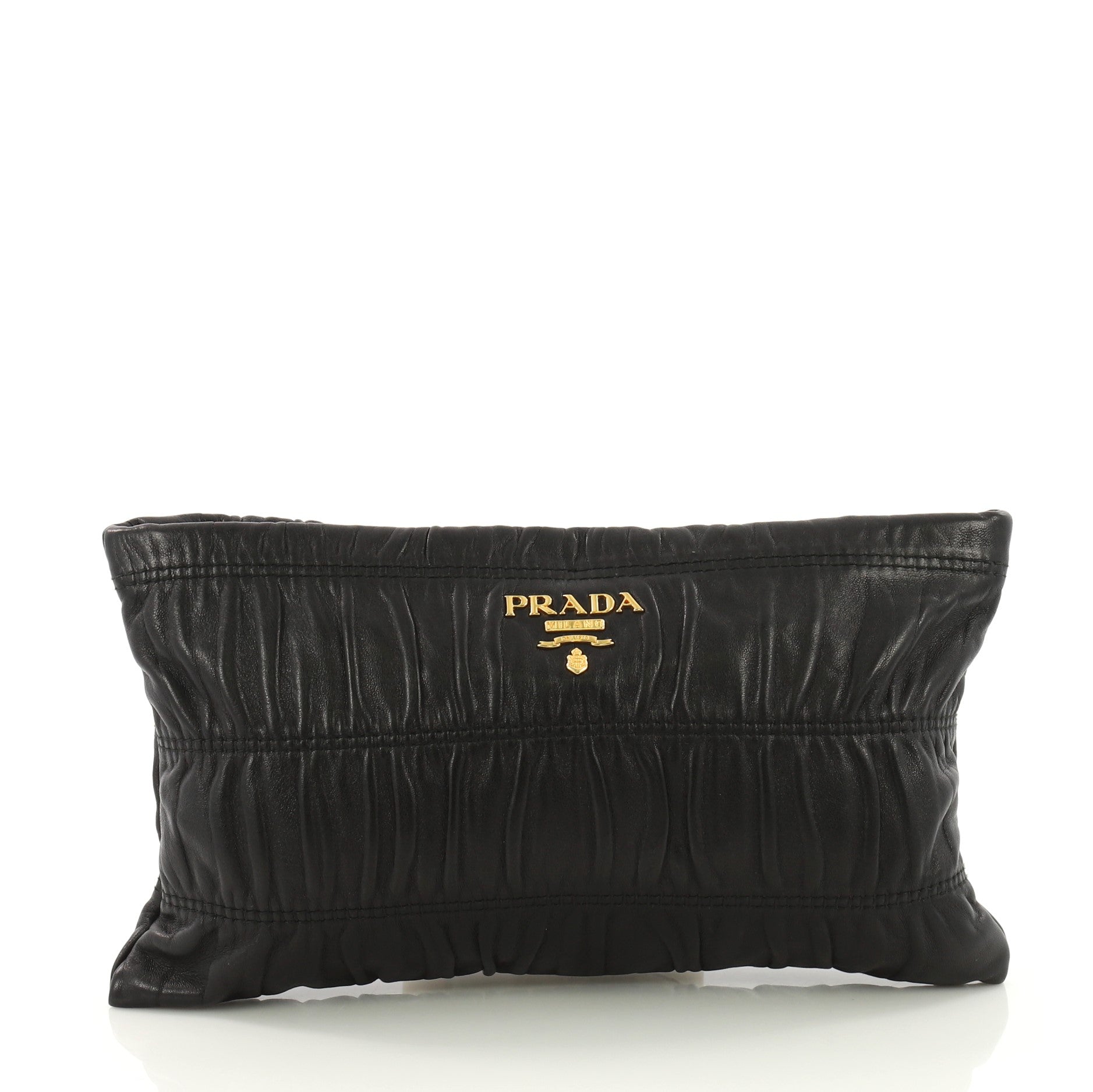 Gaufre Clutch Leather
