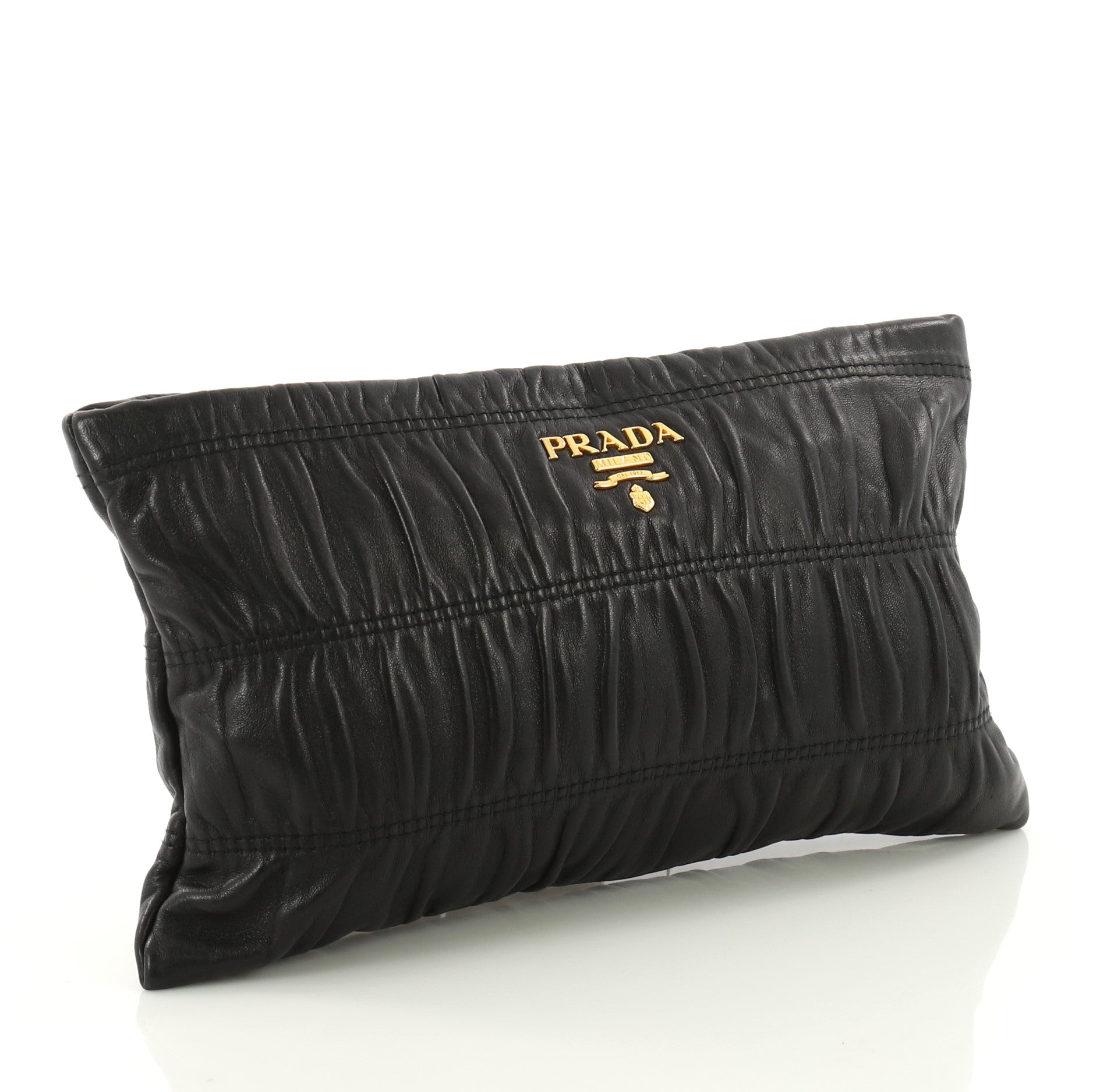 Gaufre Clutch Leather