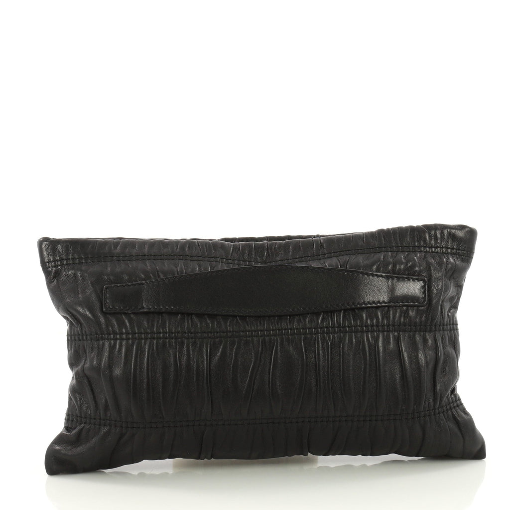 Gaufre Clutch Leather