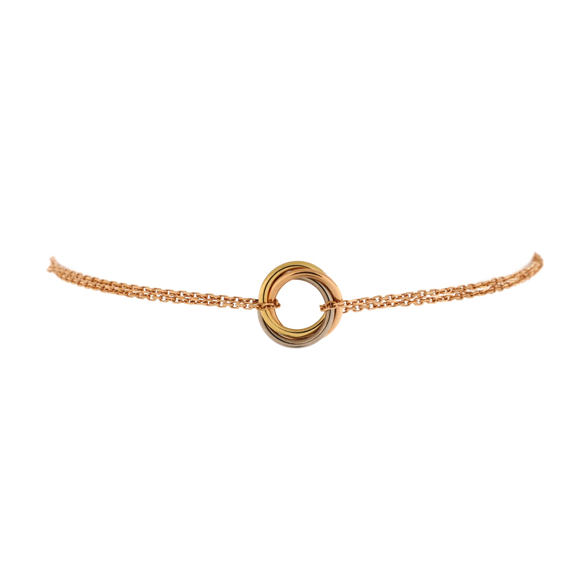 Trinity Chain Bracelet 18K Tricolor Gold