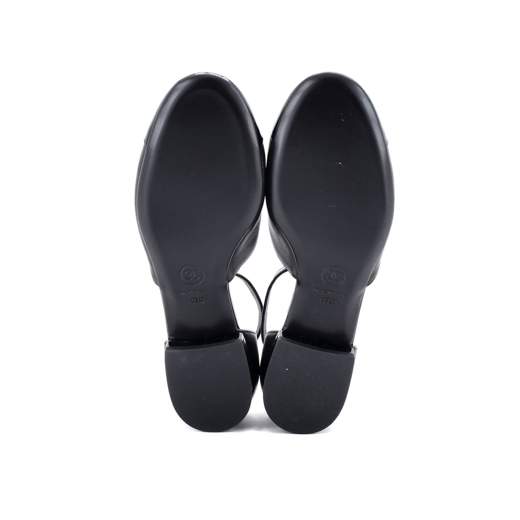 Women's CC Cap Toe Mary Jane Flats Leather with Patent