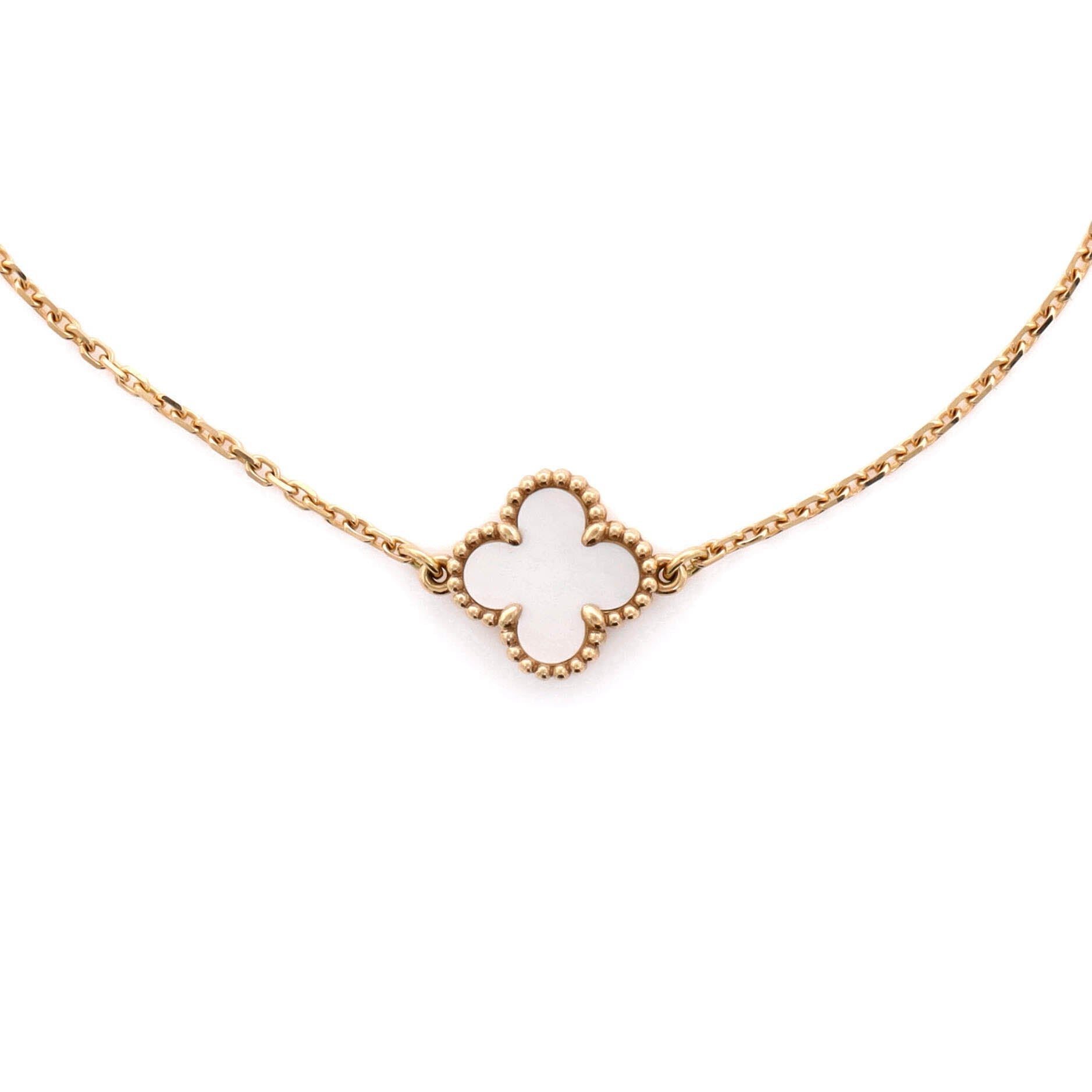 Sweet Alhambra Bracelet 18K Yellow Gold and Mother of Pearl