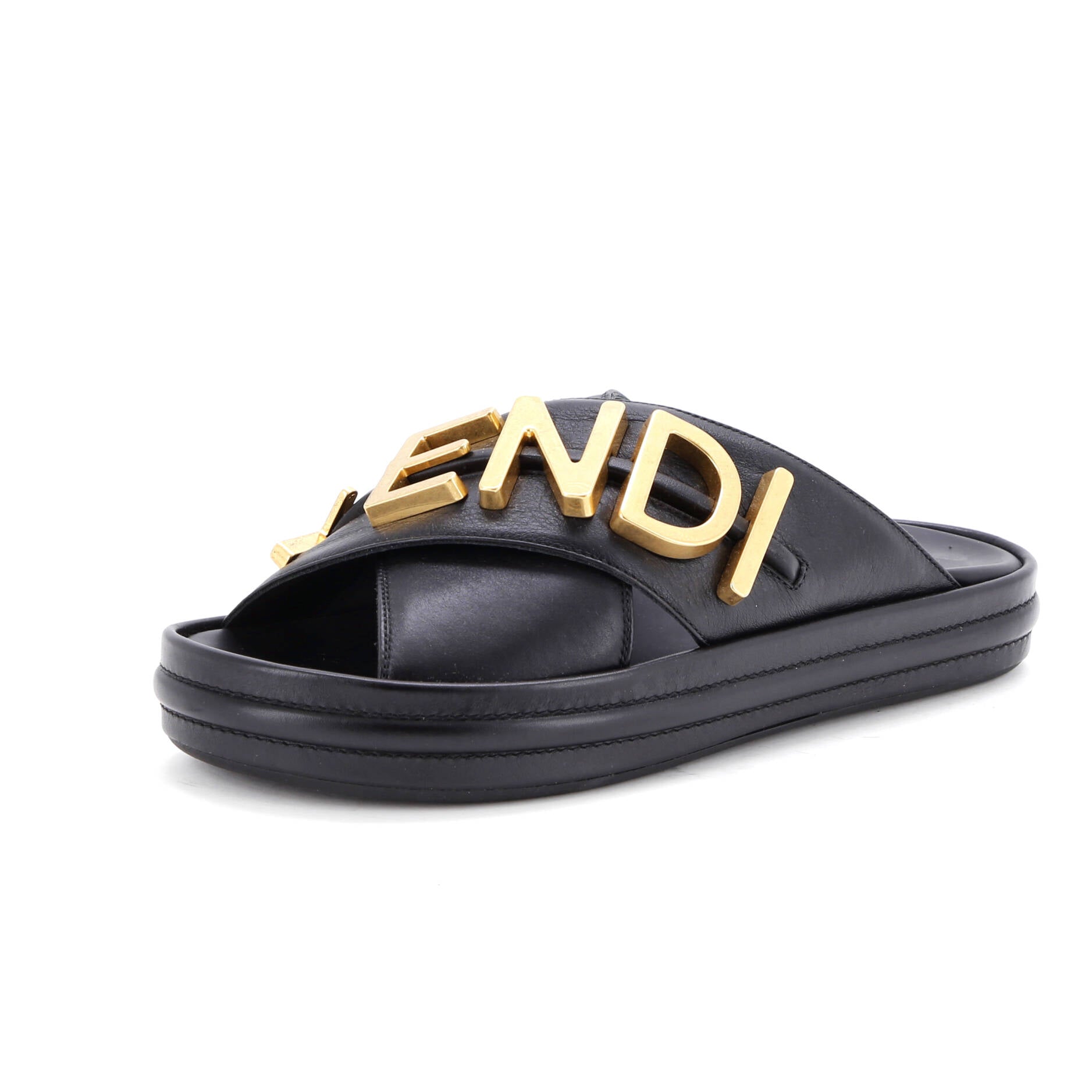 Women's Fendigraphy Slide Sandals Leather